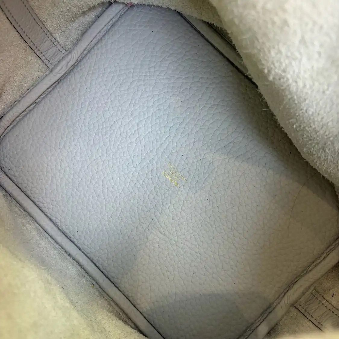 Hermes Hermes Picotin Lock 22 Bleu Brume Clemence cowhide leather picotin handbag silve Size ONE SIZE - 4 Thumbnail