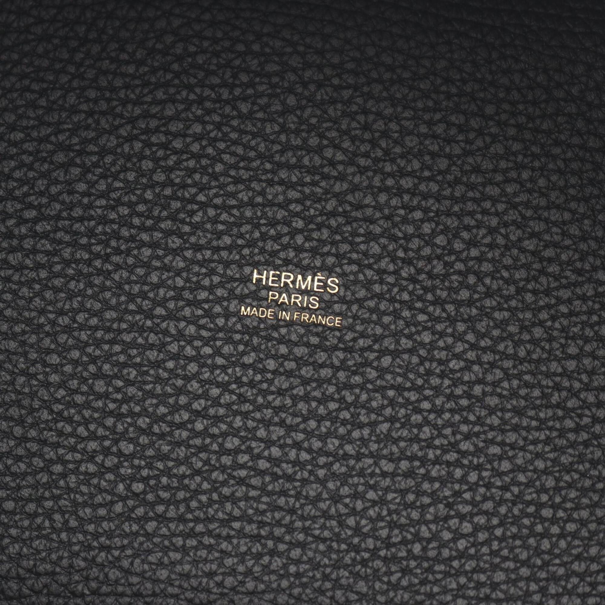 Hermes Hermes Picotin Lock PM Handbag, Leather, Taurillon Clemence Women's, Black, 056289CC Size ONE SIZE - 4 Thumbnail