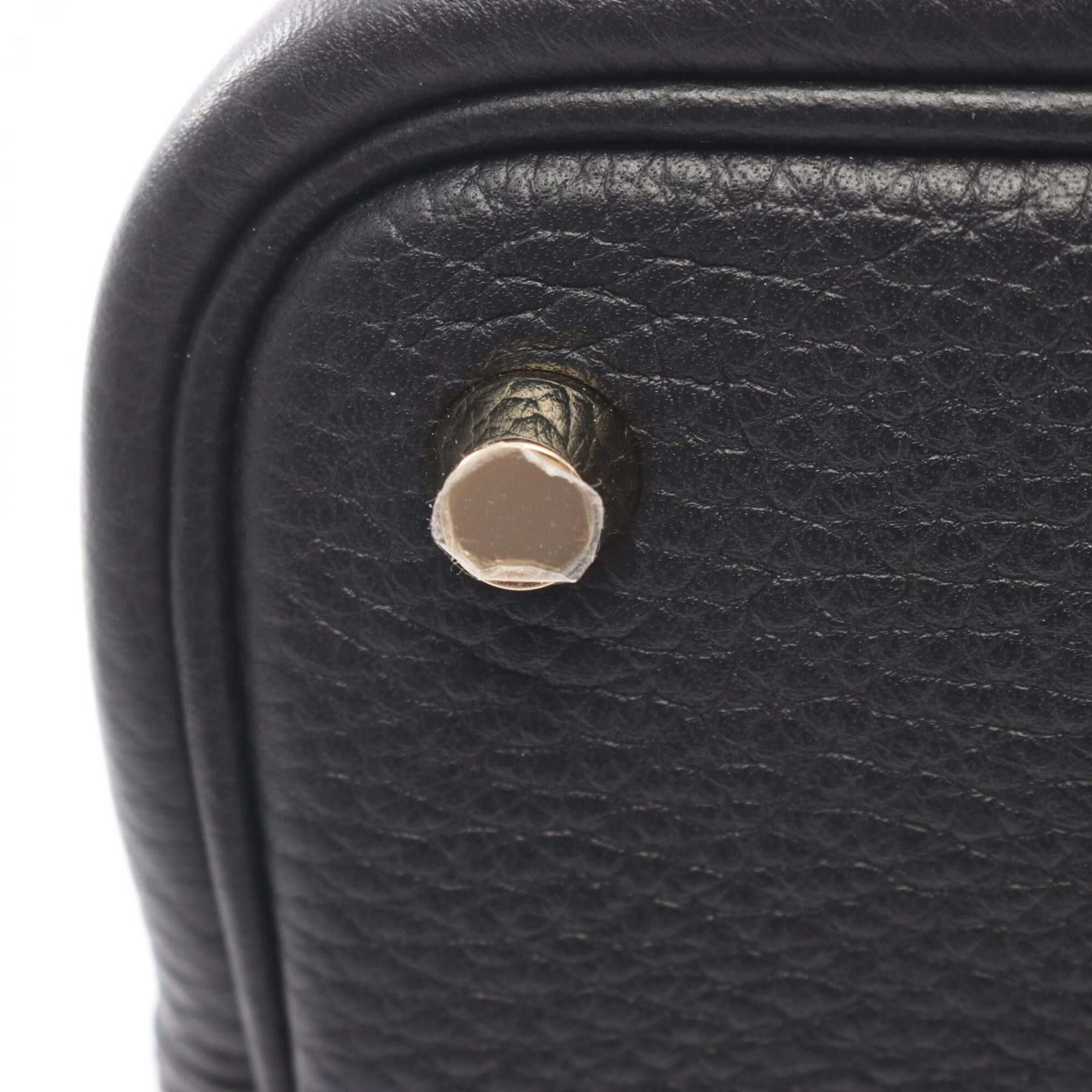 Hermes Hermes Picotin Lock PM Handbag, Leather, Taurillon Clemence Women's, Black, 056289CC Size ONE SIZE - 7 Thumbnail