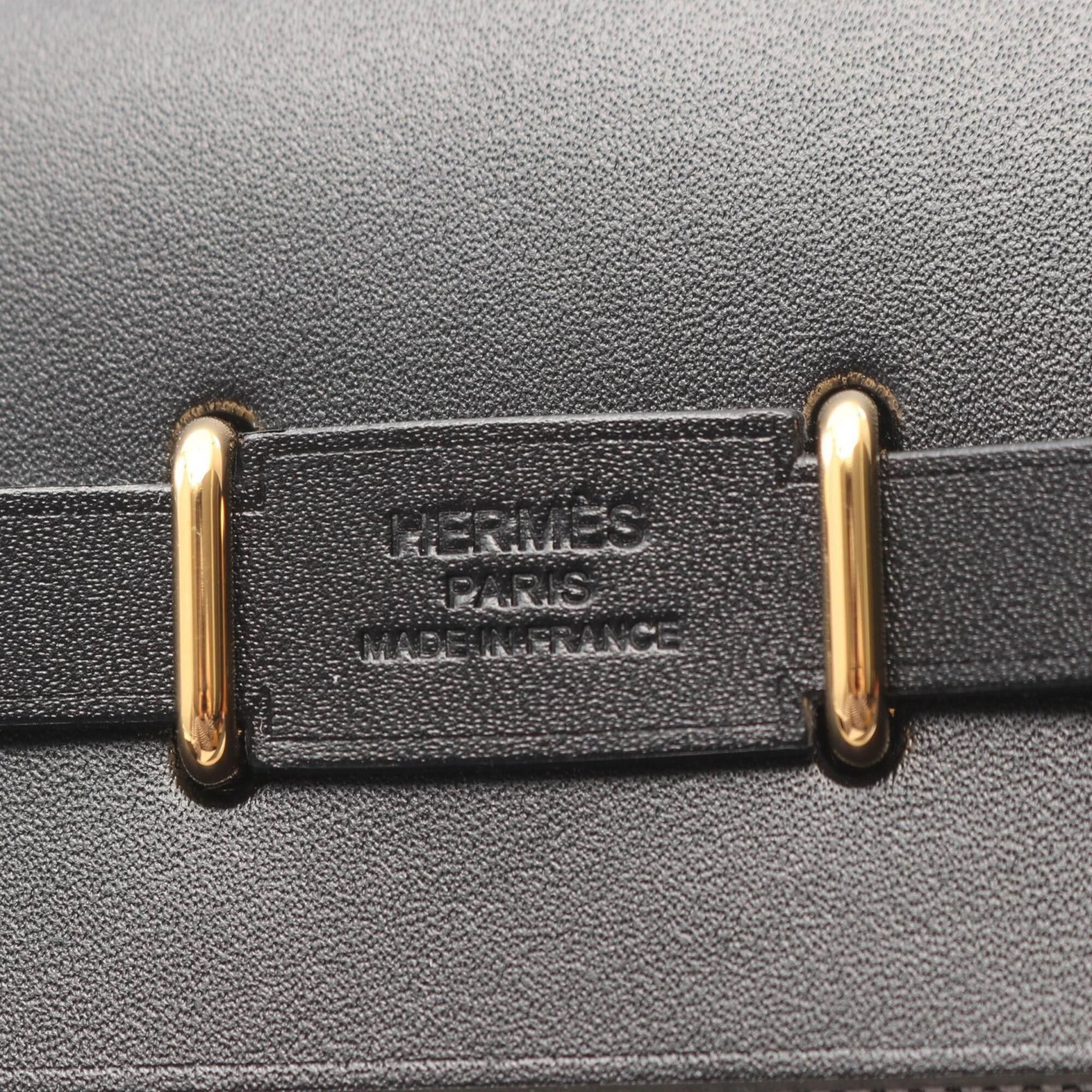 Hermes Hermes Herbag Zip Mini Shoulder Bag Handbag Canvas Leather Toile H Vache Hunter Women's Gray/Black Size ONE SIZE - 4 Thumbnail