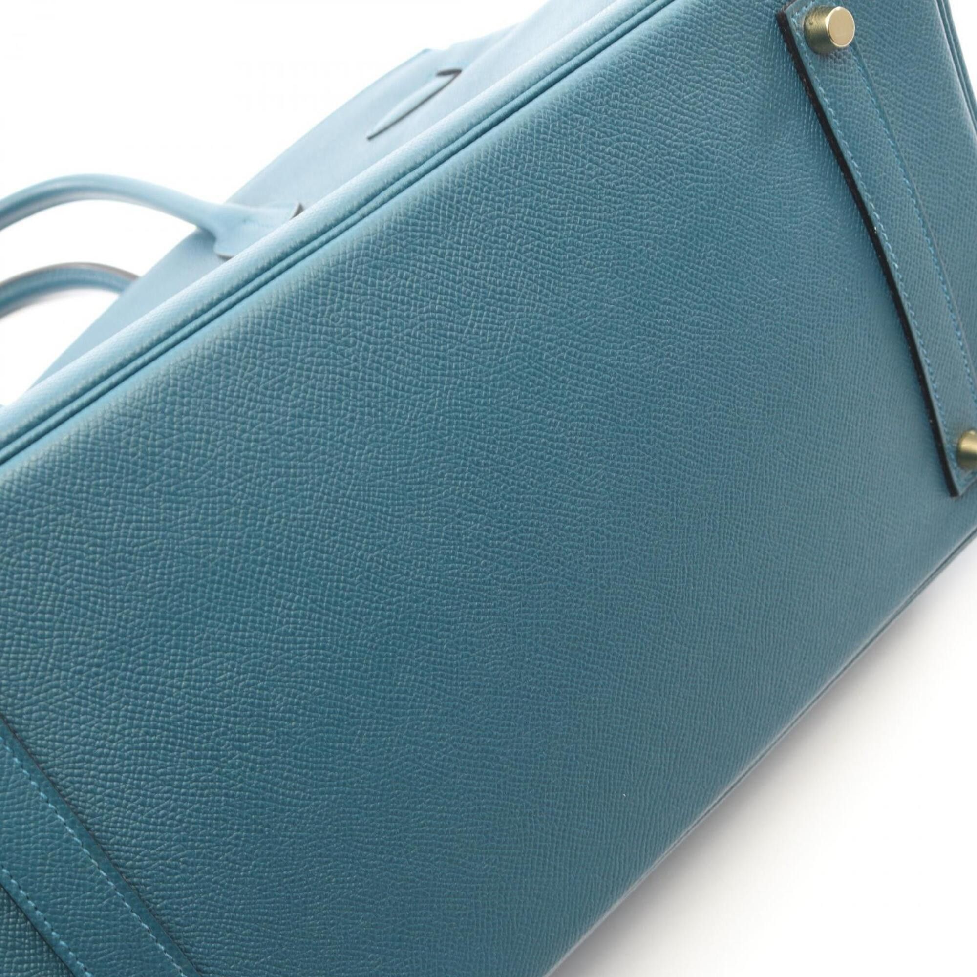 Hermes Hermes Birkin 35 Handbag, Leather, Veau Epsom, Women's, Green Size ONE SIZE - 11 Thumbnail