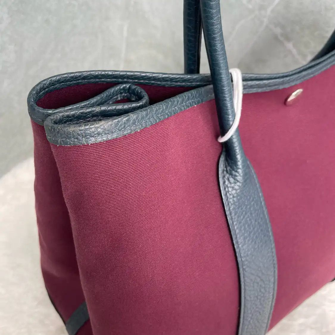 Hermes Hermes Garden Party 36 grape canvas Garden Party handbag silver hardware Size ONE SIZE - 16 Thumbnail