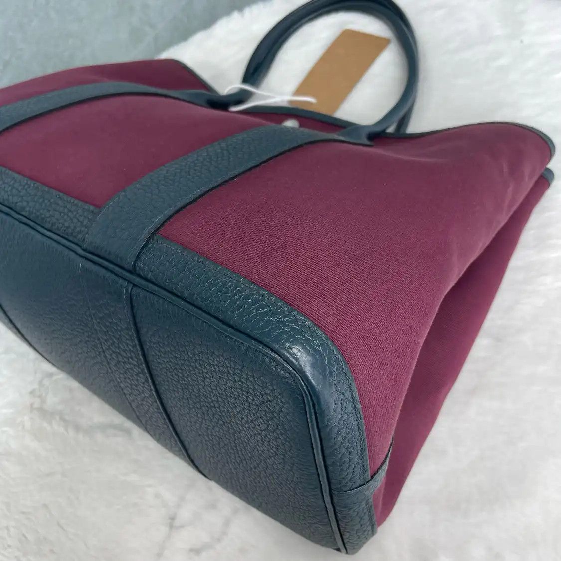 Hermes Hermes Garden Party 36 grape canvas Garden Party handbag silver hardware Size ONE SIZE - 15 Thumbnail