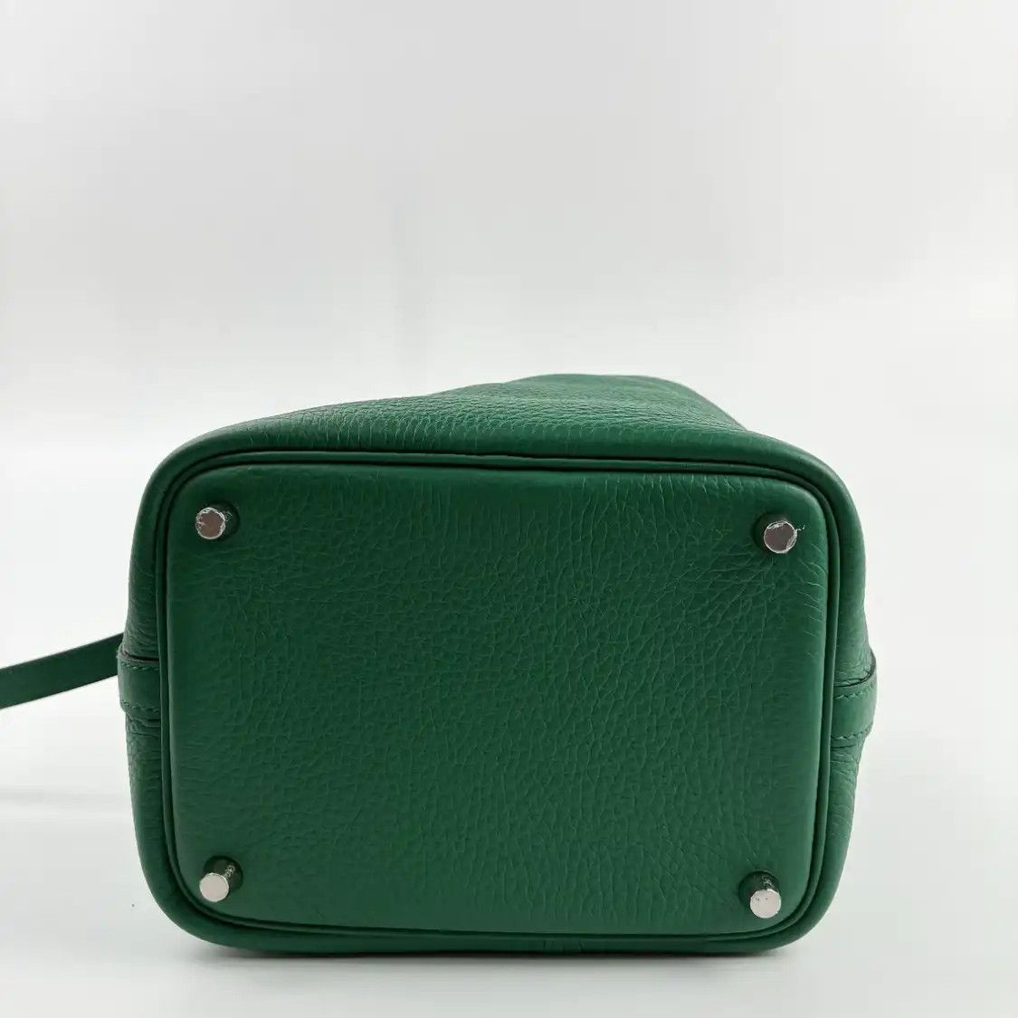 Hermes Hermes Picotin Lock 18 velvet green Clemence cowhide leather picotin handbag sil Size ONE SIZE - 4 Thumbnail
