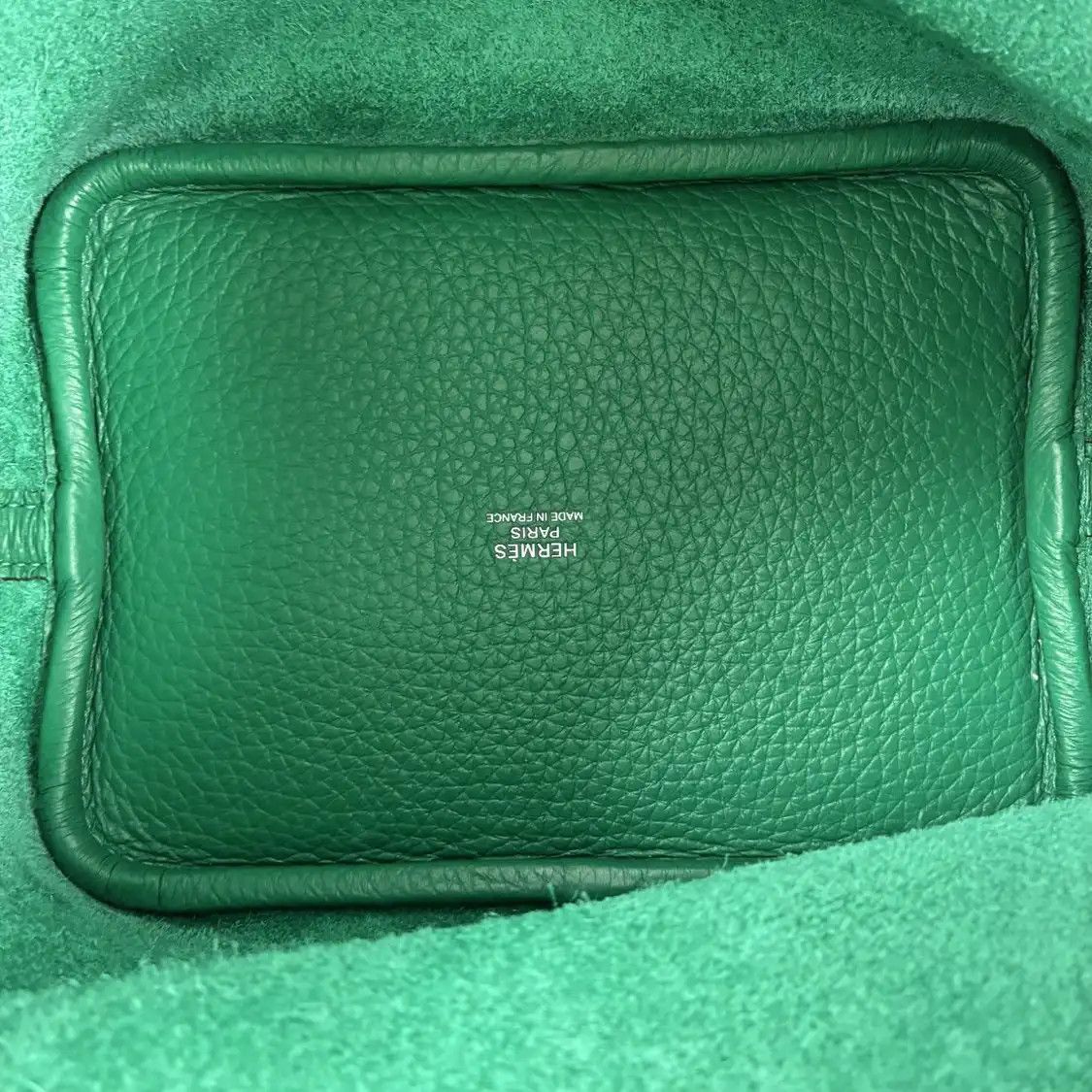 Hermes Hermes Picotin Lock 18 velvet green Clemence cowhide leather picotin handbag sil Size ONE SIZE - 5 Thumbnail