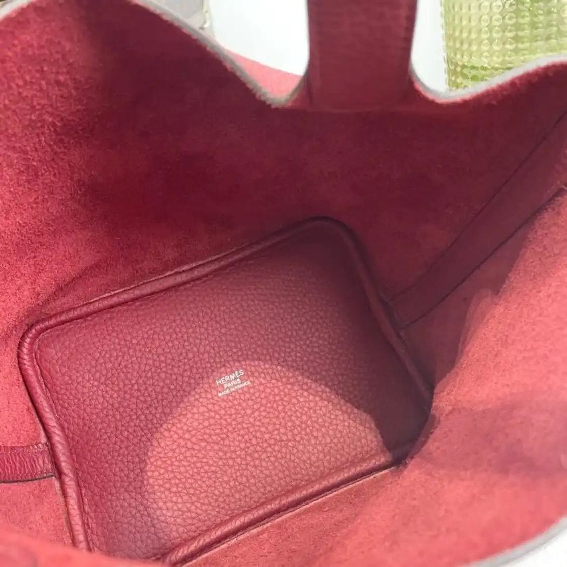 Hermes Hermes Picotin Lock 18 Hermes red Clemence cowhide leather picotin handbag silve Size ONE SIZE - 5 Thumbnail