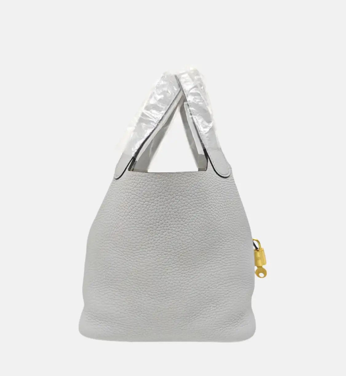 Hermes Hermes Picotin Lock 18 Bleu Brume Clemence cowhide leather picotin handbag gold Size ONE SIZE - 4 Thumbnail