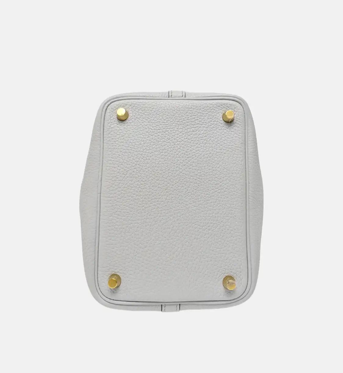 Hermes Hermes Picotin Lock 18 Bleu Brume Clemence cowhide leather picotin handbag gold Size ONE SIZE - 6 Thumbnail