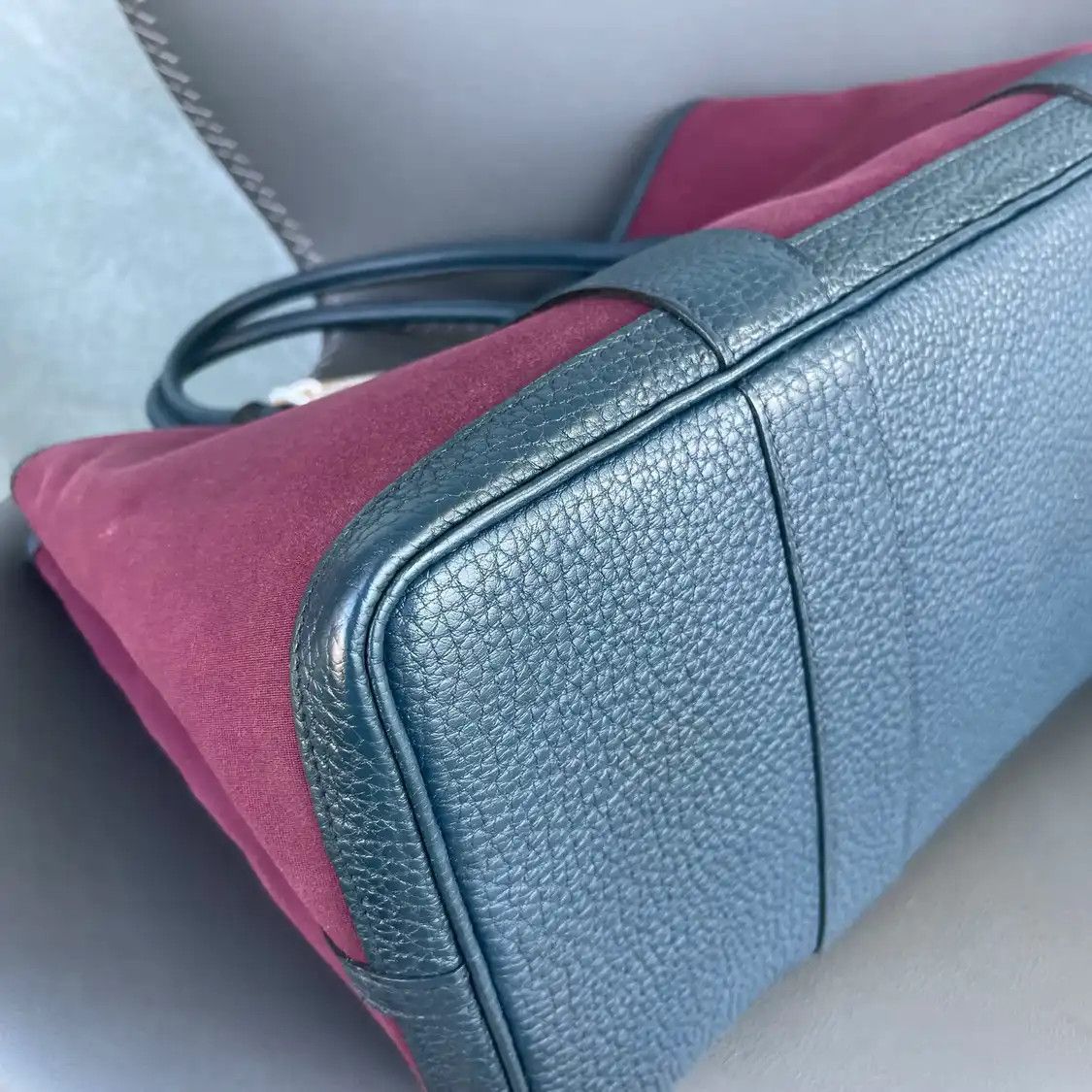Hermes Hermes Garden Party 36 grape canvas Garden Party shoulder bag silver hardware Size ONE SIZE - 8 Thumbnail