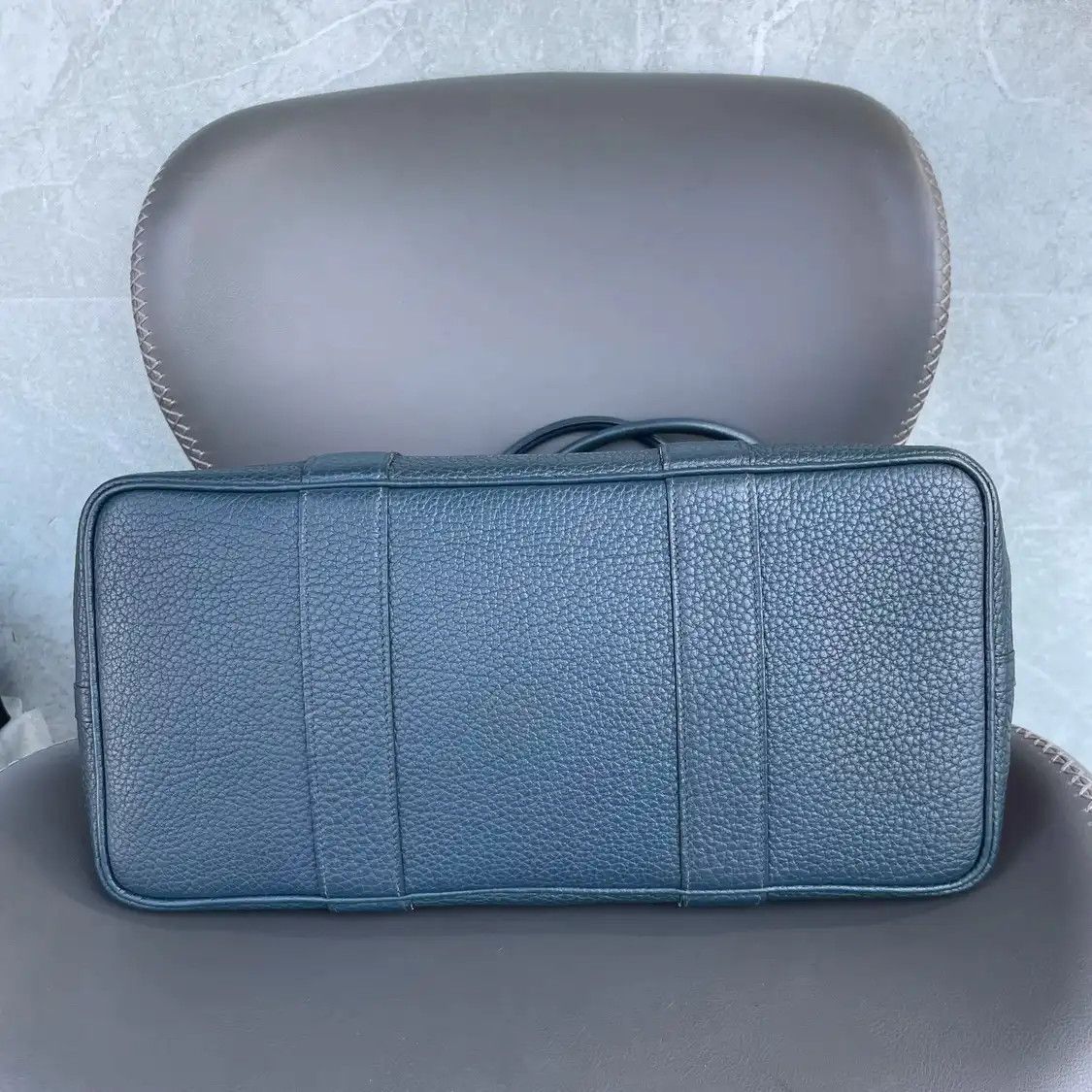 Hermes Hermes Garden Party 36 grape canvas Garden Party shoulder bag silver hardware Size ONE SIZE - 4 Thumbnail