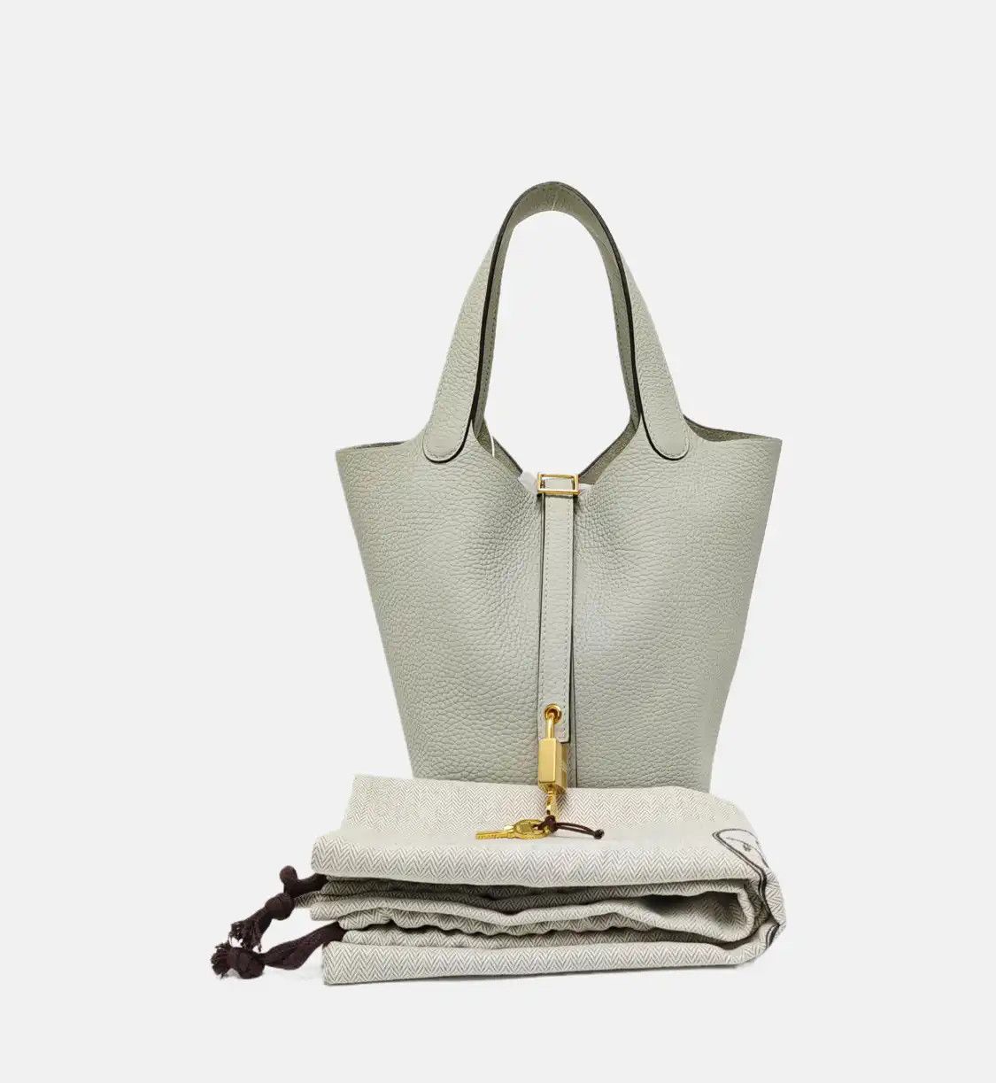 Hermes Hermes Picotin Lock 18 new mint Clemence cowhide leather picotin handbag gold ha Size ONE SIZE - 8 Thumbnail