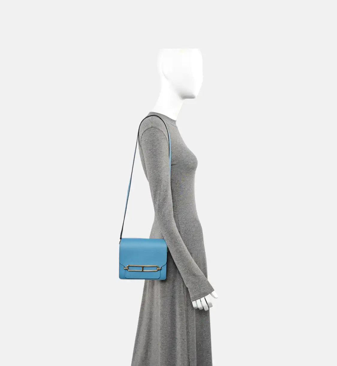 Hermes Hermes Roulis 18 Bleu du Nord Evercolor cowhide leather Roulis shoulder bag cros Size ONE SIZE - 2 Thumbnail
