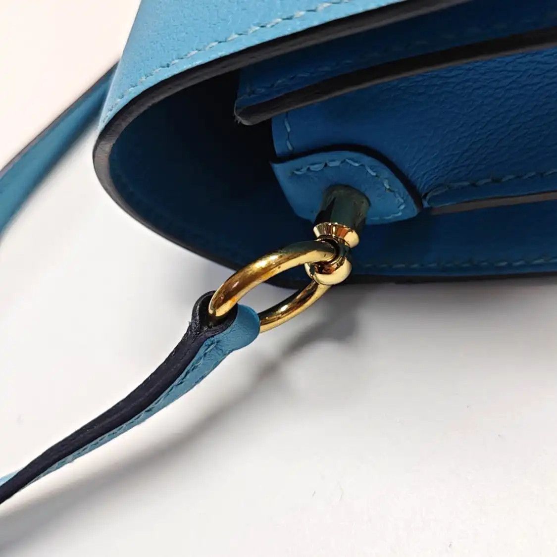 Hermes Hermes Roulis 18 Bleu du Nord Evercolor cowhide leather Roulis shoulder bag cros Size ONE SIZE - 13 Thumbnail