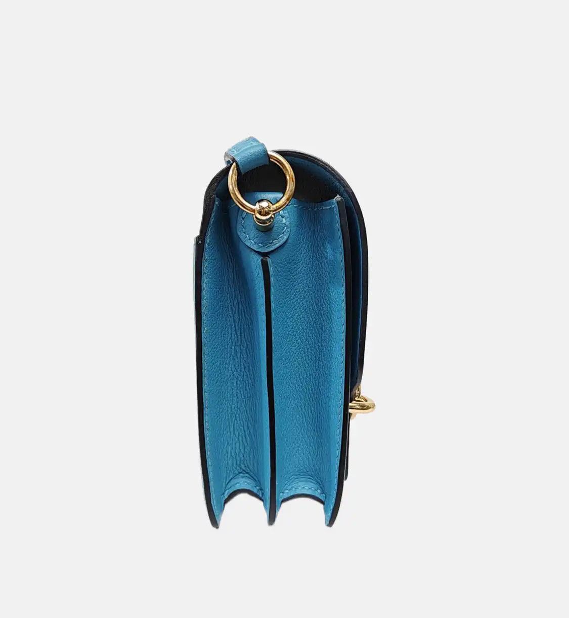 Hermes Hermes Roulis 18 Bleu du Nord Evercolor cowhide leather Roulis shoulder bag cros Size ONE SIZE - 4 Thumbnail