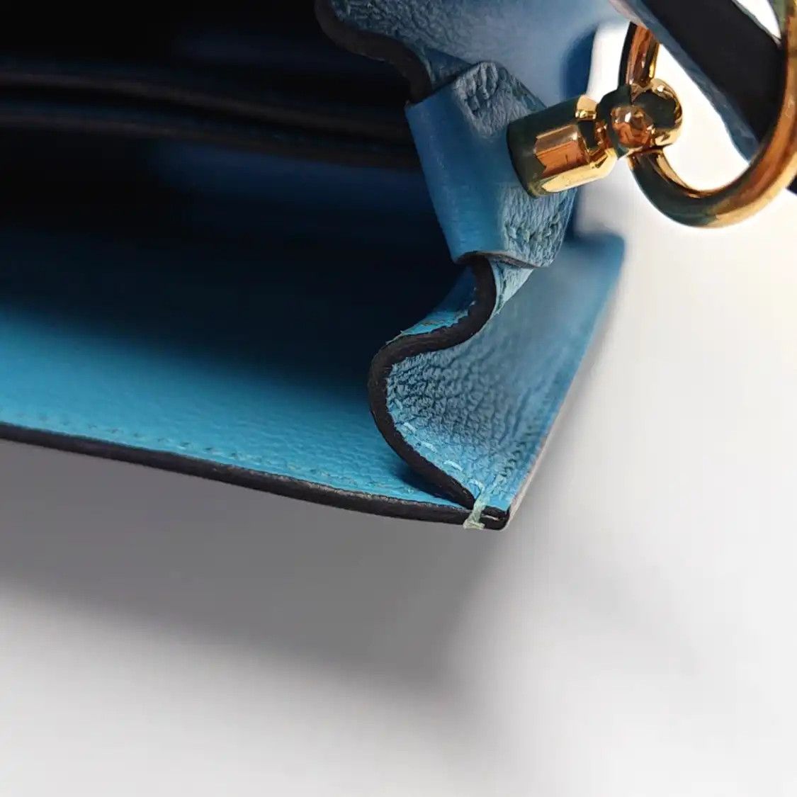Hermes Hermes Roulis 18 Bleu du Nord Evercolor cowhide leather Roulis shoulder bag cros Size ONE SIZE - 11 Thumbnail