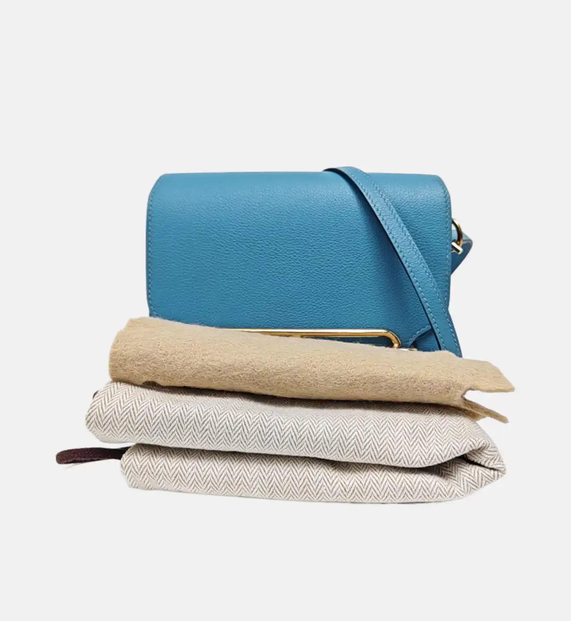 Hermes Hermes Roulis 18 Bleu du Nord Evercolor cowhide leather Roulis shoulder bag cros Size ONE SIZE - 8 Thumbnail