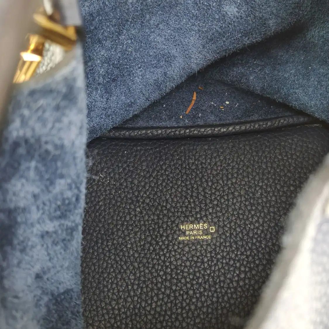 Hermes Hermes Picotin Lock 18 Midnight Blue Clemence cowhide leather picotin handbag go Size ONE SIZE - 8 Thumbnail
