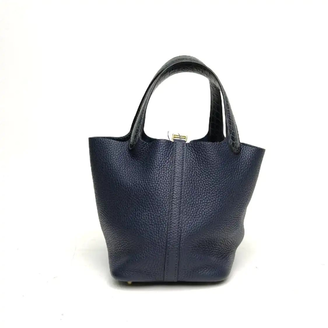 Hermes Hermes Picotin Lock 18 Midnight Blue Clemence cowhide leather picotin handbag go Size ONE SIZE - 3 Thumbnail