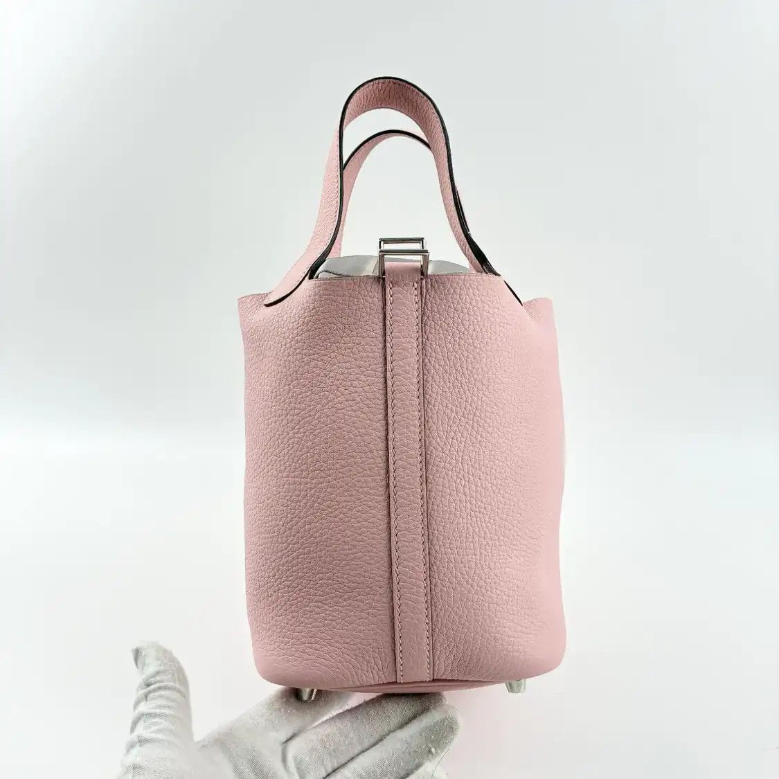 Hermes Hermes Picotin Lock 18 cherry blossom pink Clemence cowhide leather picotin hand Size ONE SIZE - 3 Thumbnail