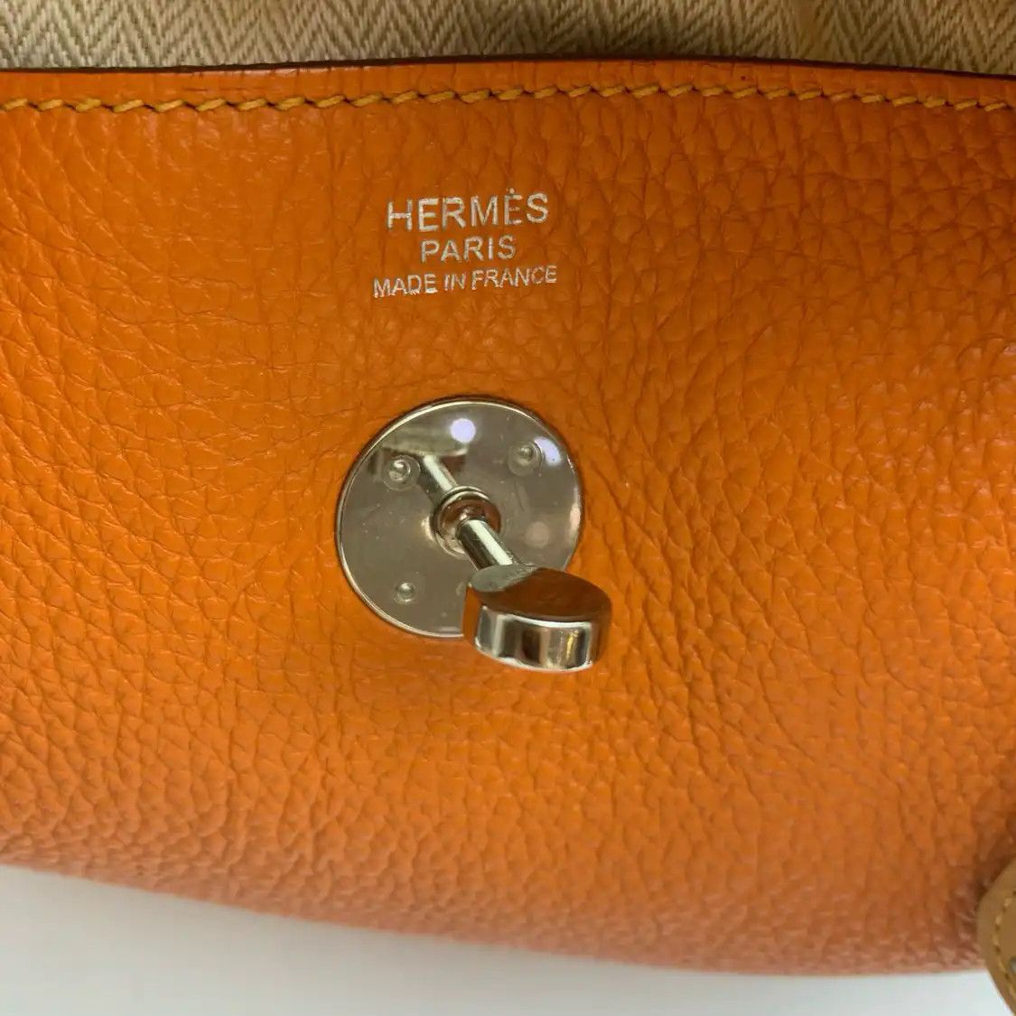 Hermes Hermes Lindy 30 Hermes orange Clemence cowhide leather Lindy bag shoulder bag si Size ONE SIZE - 6 Thumbnail