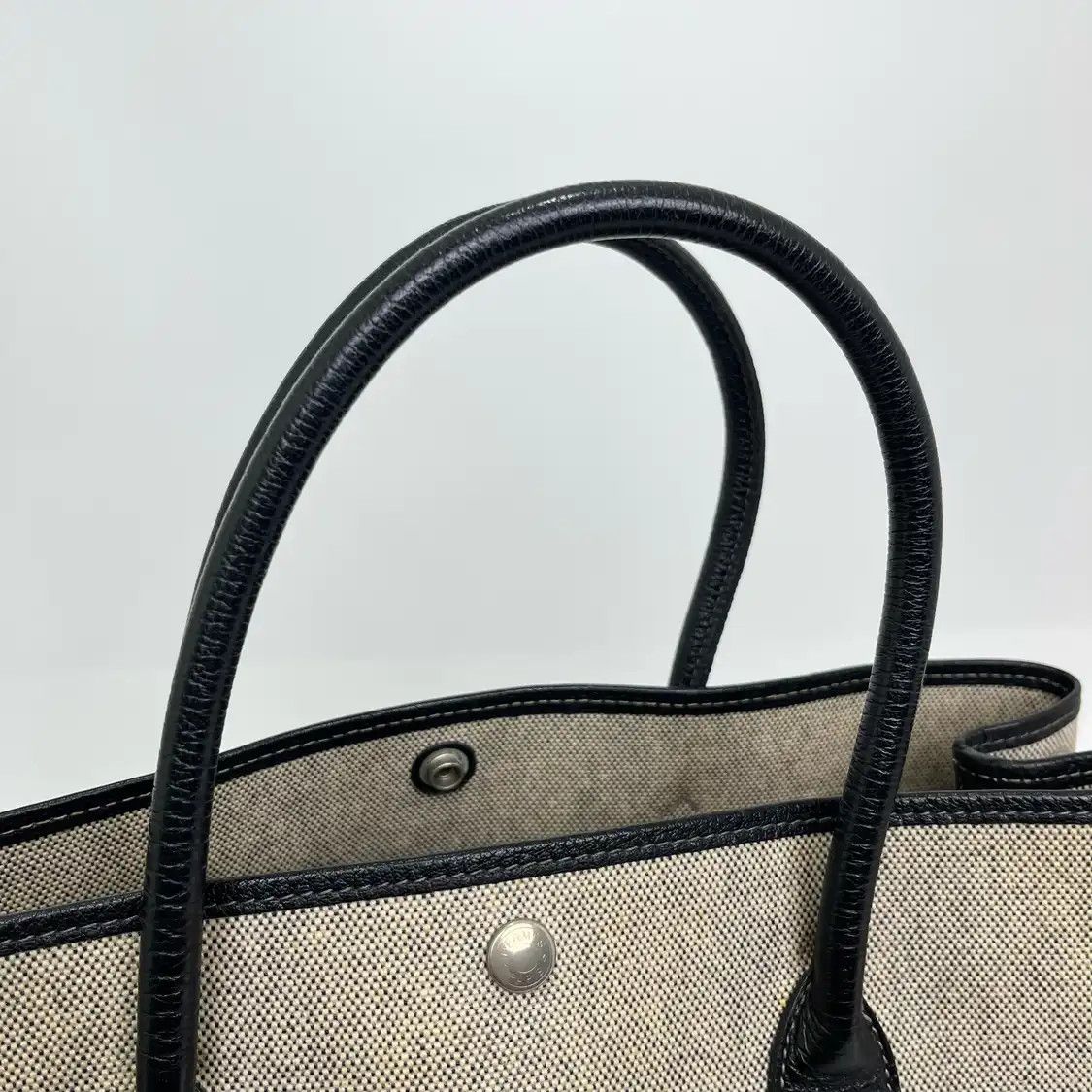 Hermes Hermes Garden Party 36 grey canvas Garden Party shoulder bag silver hardware Size ONE SIZE - 10 Thumbnail