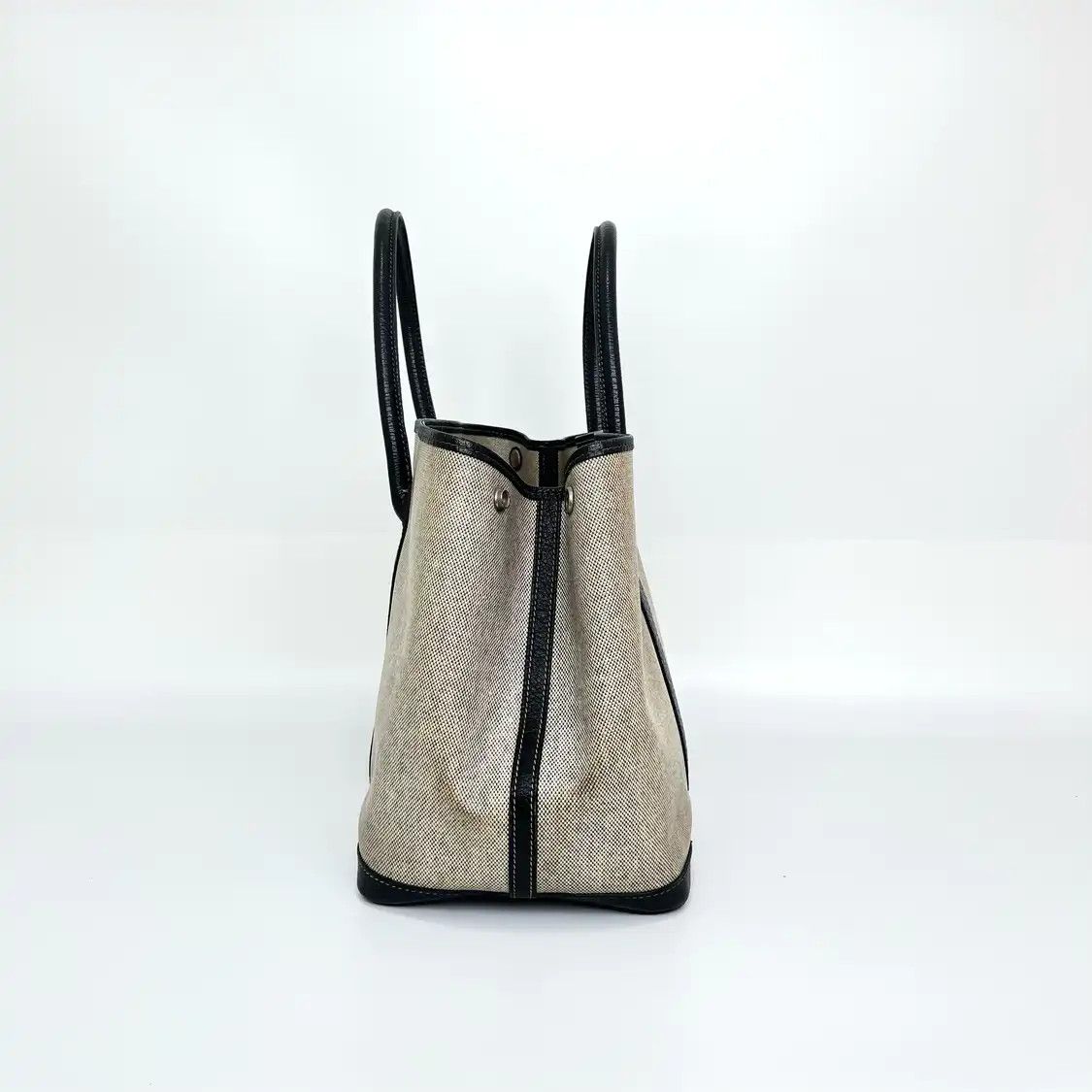 Hermes Hermes Garden Party 36 grey canvas Garden Party shoulder bag silver hardware Size ONE SIZE - 4 Thumbnail