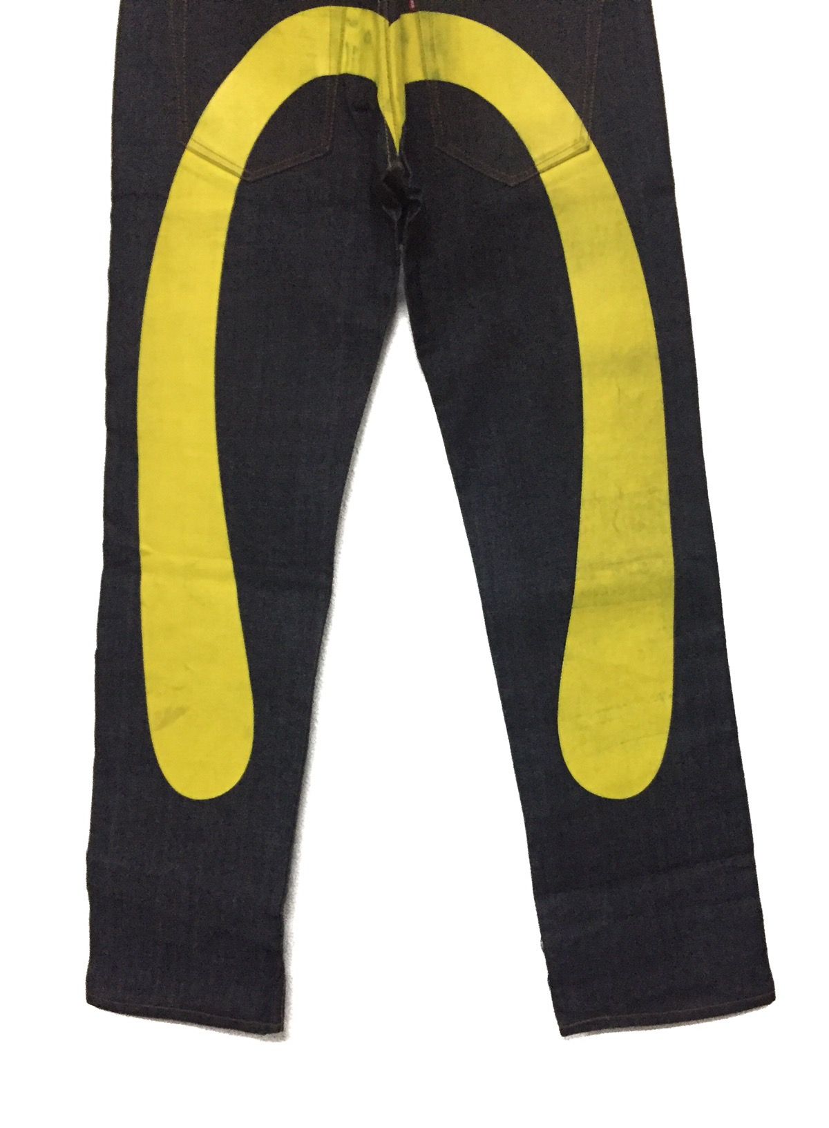 Evisu Evisu Yellow Daicock Jeans Big Logo Size US 33 - 3 Thumbnail