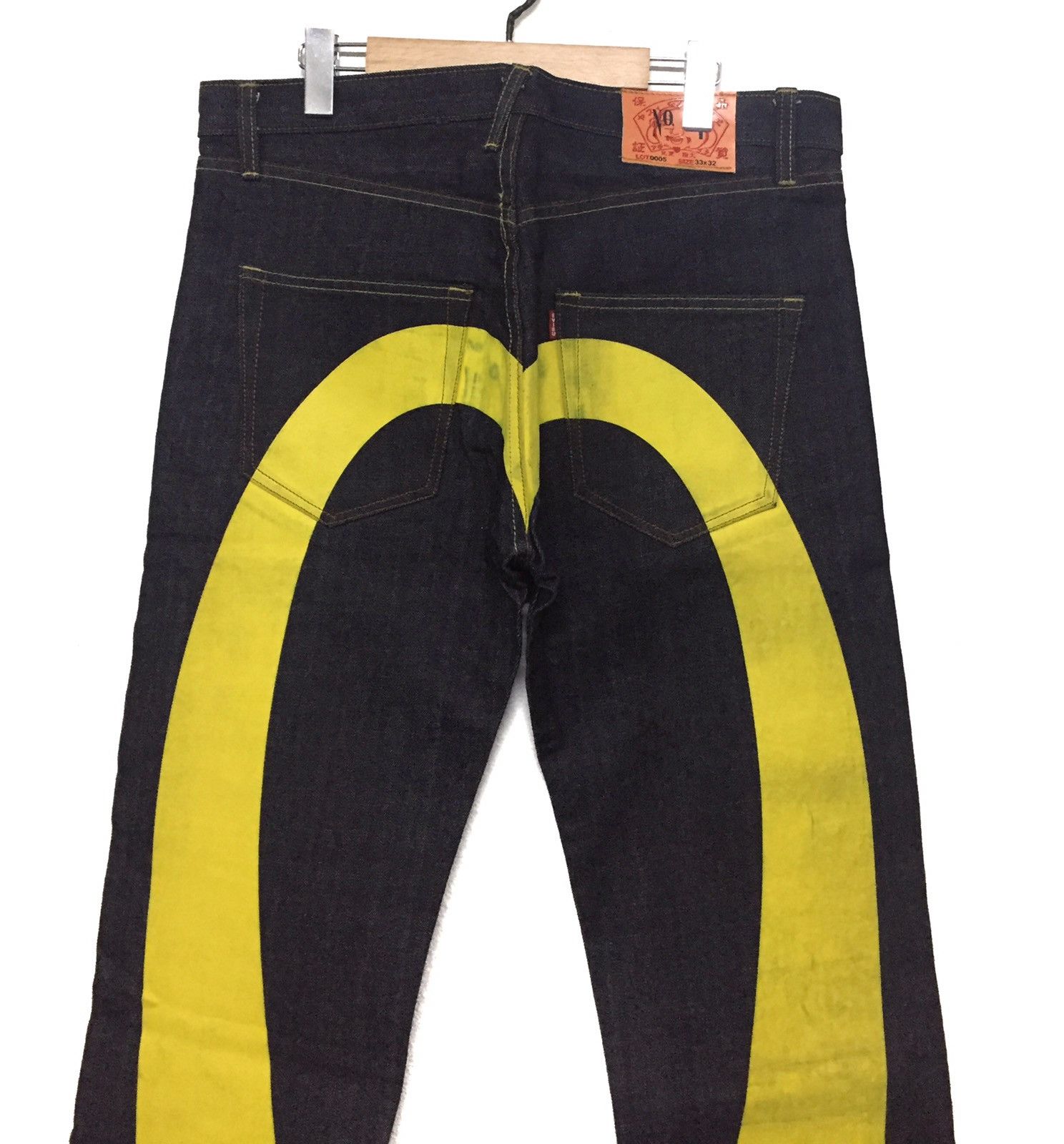 Evisu Evisu Yellow Daicock Jeans Big Logo Size US 33 - 2 Preview