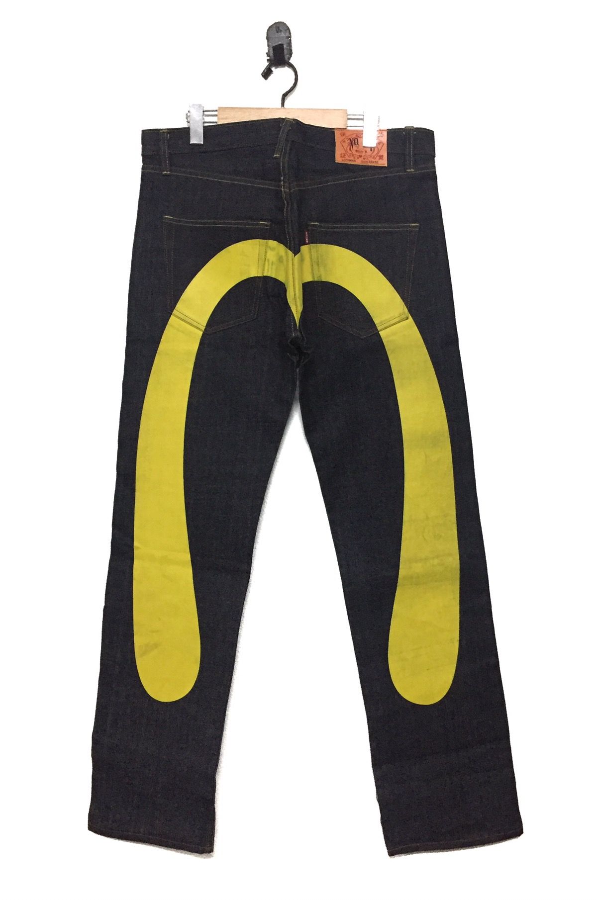 Evisu Evisu Yellow Daicock Jeans Big Logo Size US 33 - 1 Preview