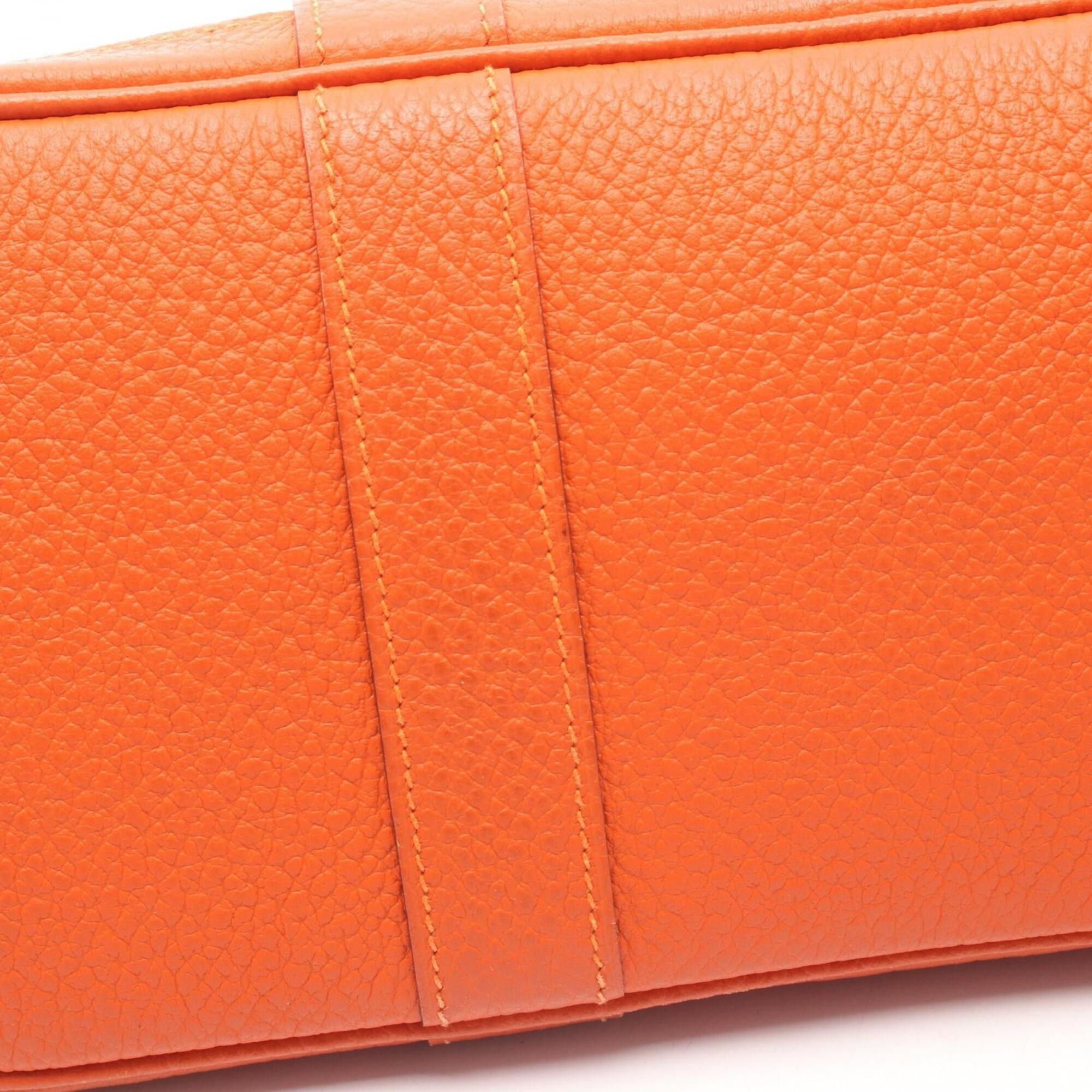 Hermes Hermes Garden Party TPM Tote Bag Handbag Leather Toile Chevron Women's Orange Size ONE SIZE - 9 Thumbnail