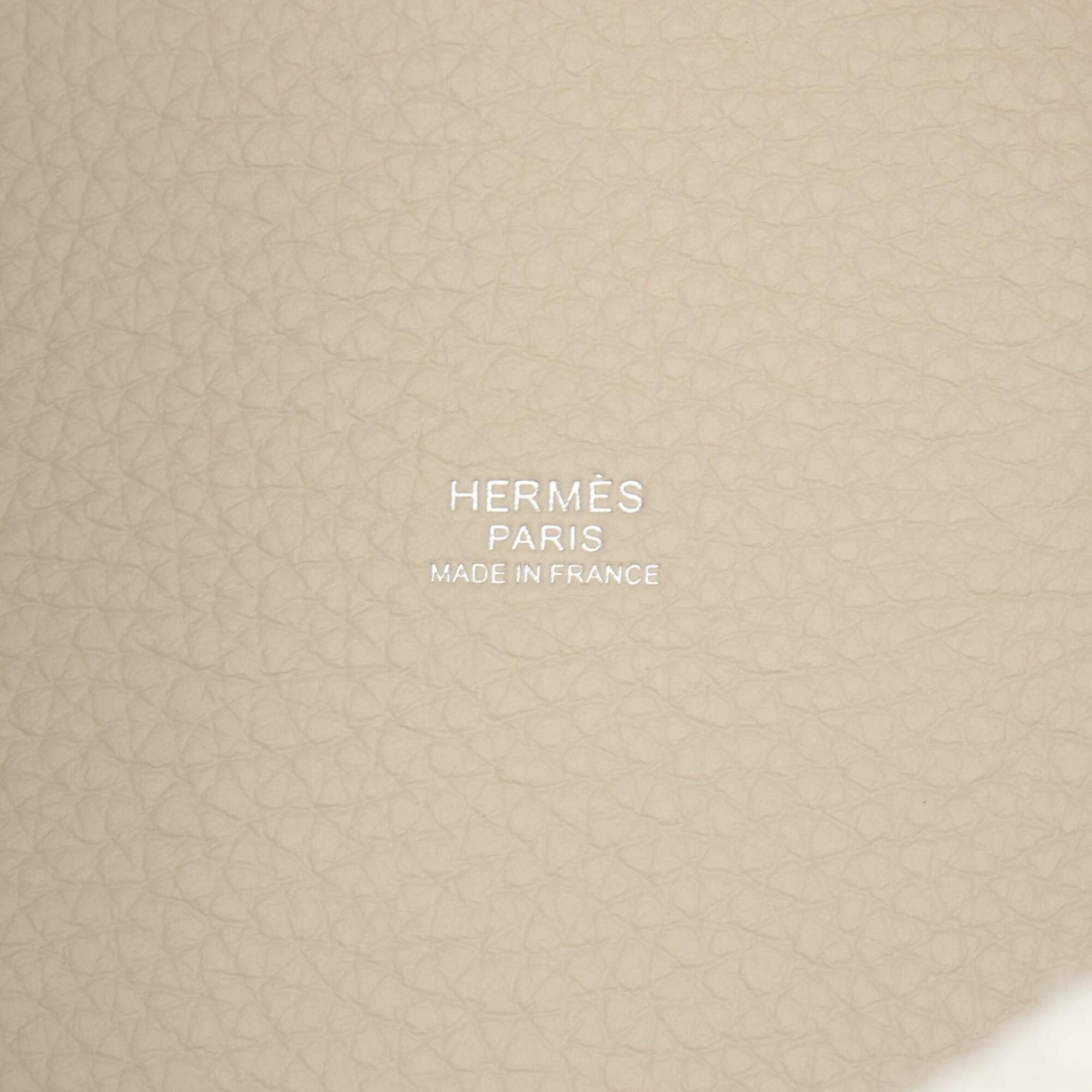 Hermes Hermes Picotin Lock PM Handbag, Leather, Taurillon Clemence Women's, Ivory, 056289CK Size ONE SIZE - 4 Thumbnail