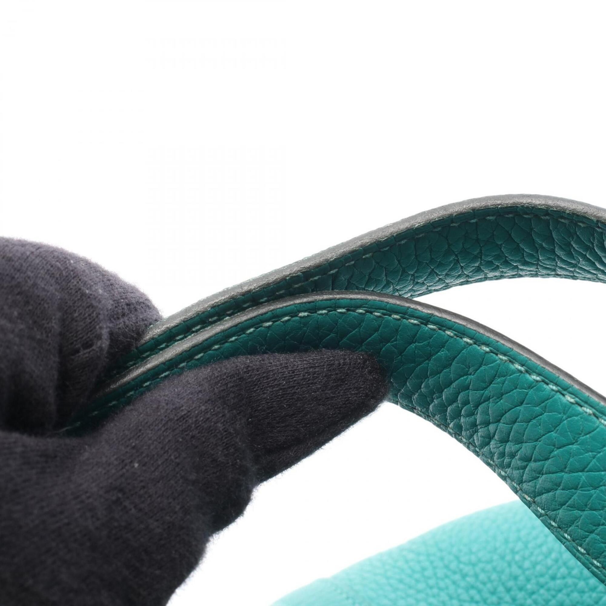 Hermes Hermes Picotin Lock PM Handbag, Leather, Taurillon Clemence Women's, Green Size ONE SIZE - 8 Thumbnail