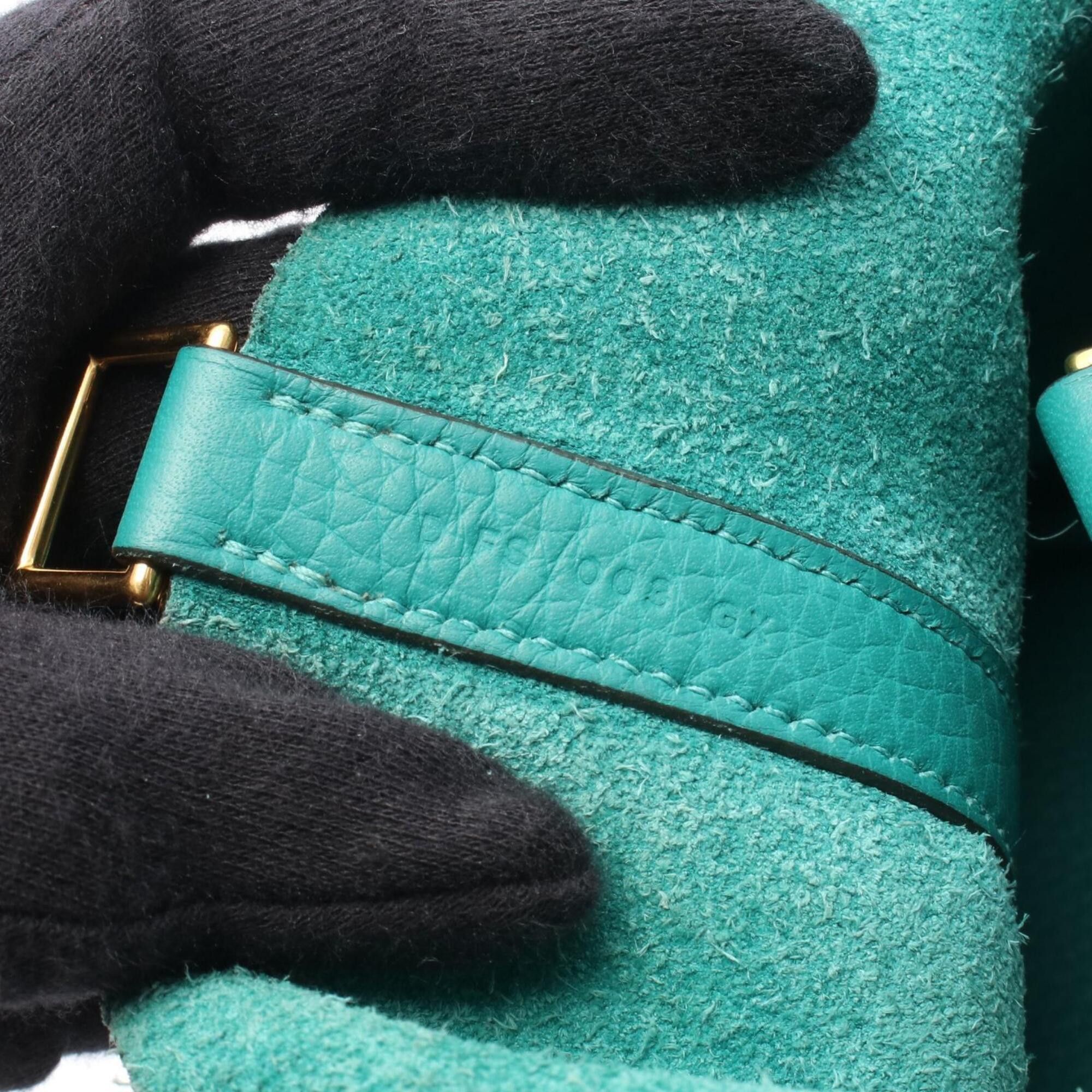 Hermes Hermes Picotin Lock PM Handbag, Leather, Taurillon Clemence Women's, Green Size ONE SIZE - 5 Thumbnail