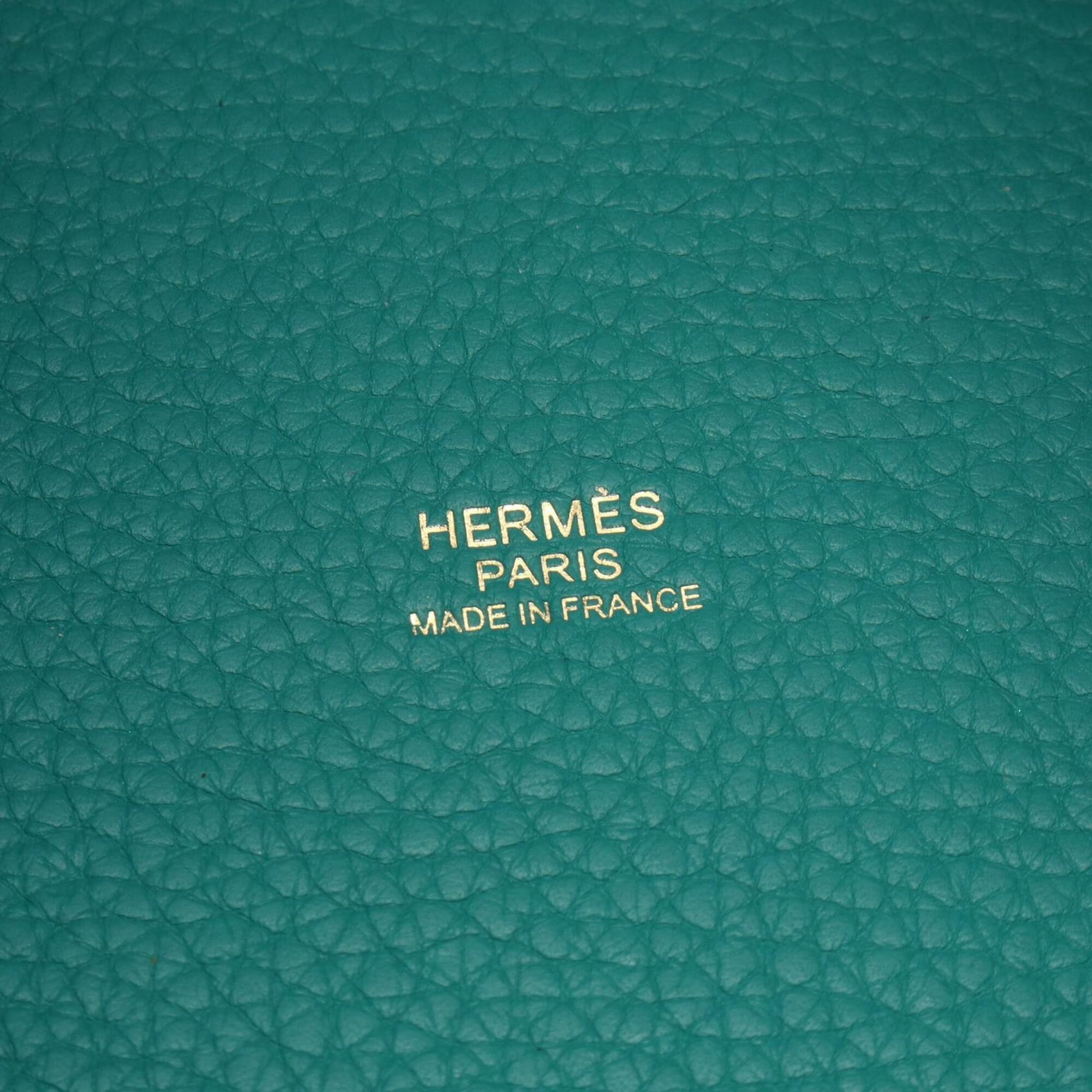 Hermes Hermes Picotin Lock PM Handbag, Leather, Taurillon Clemence Women's, Green Size ONE SIZE - 4 Thumbnail