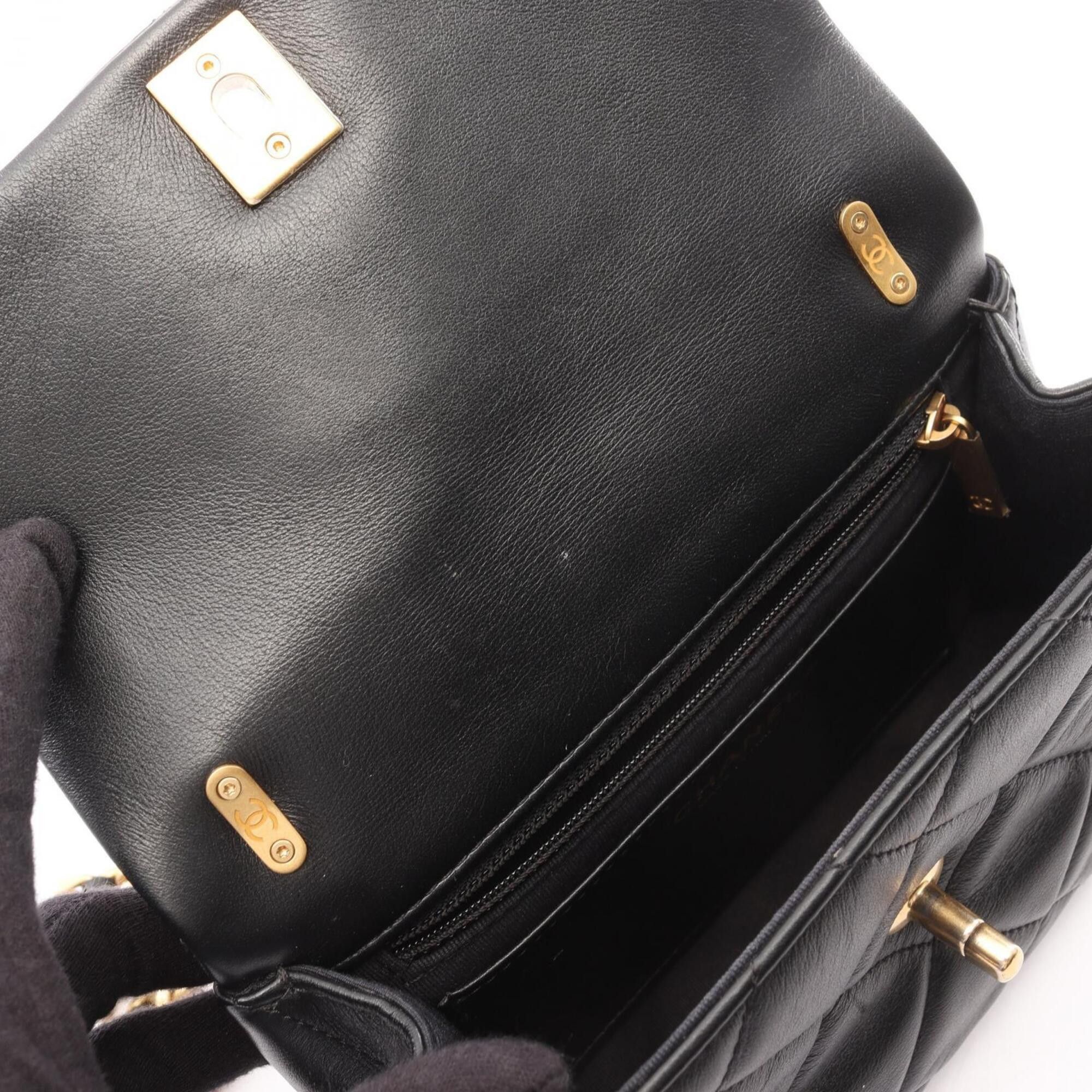Chanel Chanel Matelassé 2-Way Shoulder Bag/Handbag, Lambskin Leather, Women's, Black (AS4274) Size ONE SIZE - 6 Thumbnail