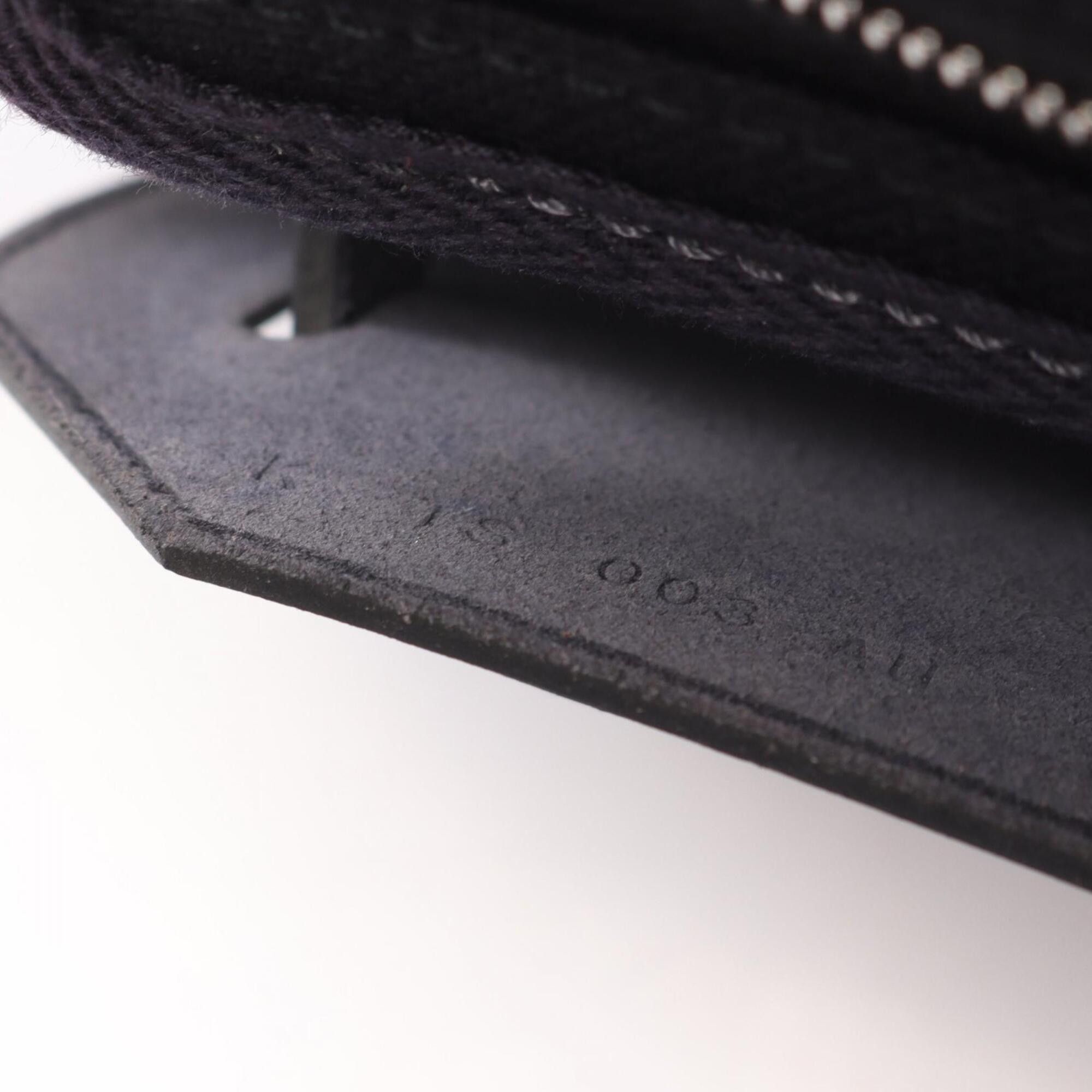 Hermes Hermes Herbag Zip Mini Shoulder Bag Handbag Canvas Leather Toile Military Vache Hunter Women's Black/Navy Size ONE SIZE - 5 Thumbnail
