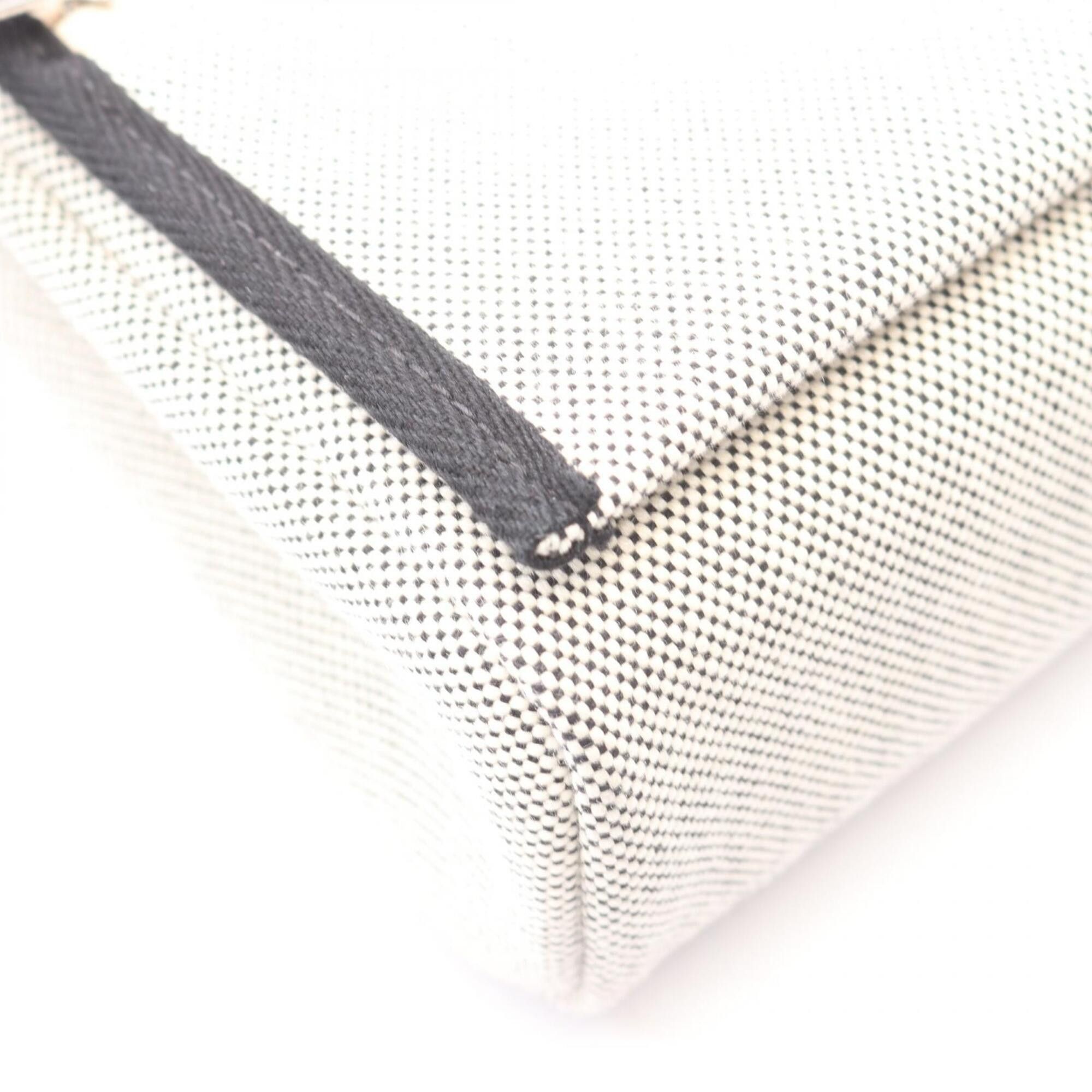 Hermes Hermes Herbag Zip Mini Shoulder Bag Handbag Canvas Leather Toile H Vache Hunter Women's Gray/Black Size ONE SIZE - 6 Thumbnail