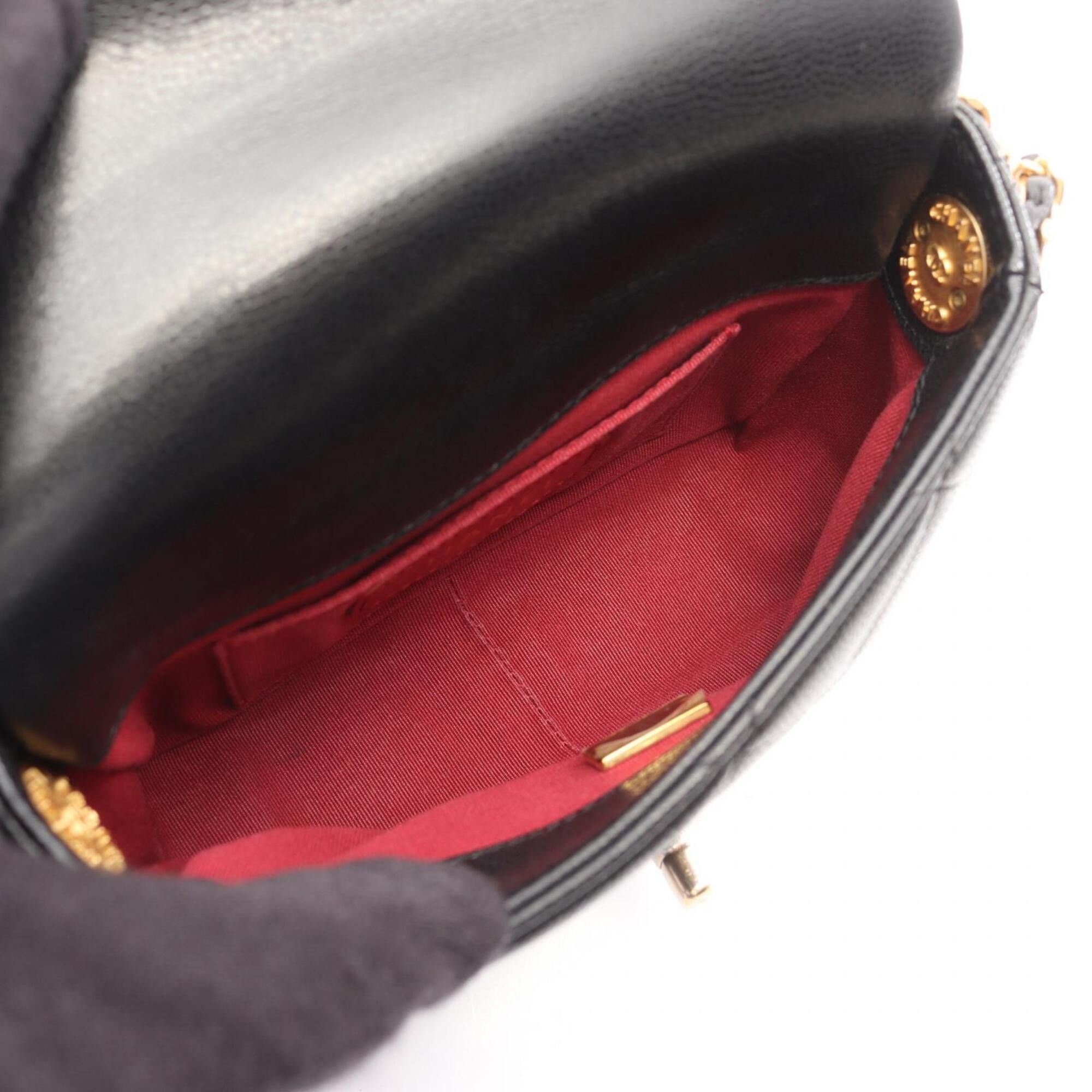 Chanel Chanel Matelassé Mini Flap Shoulder Bag/Handbag, Caviar Leather (Grained Calfskin), Women's, Black, AS3368 Size ONE SIZE - 3 Thumbnail