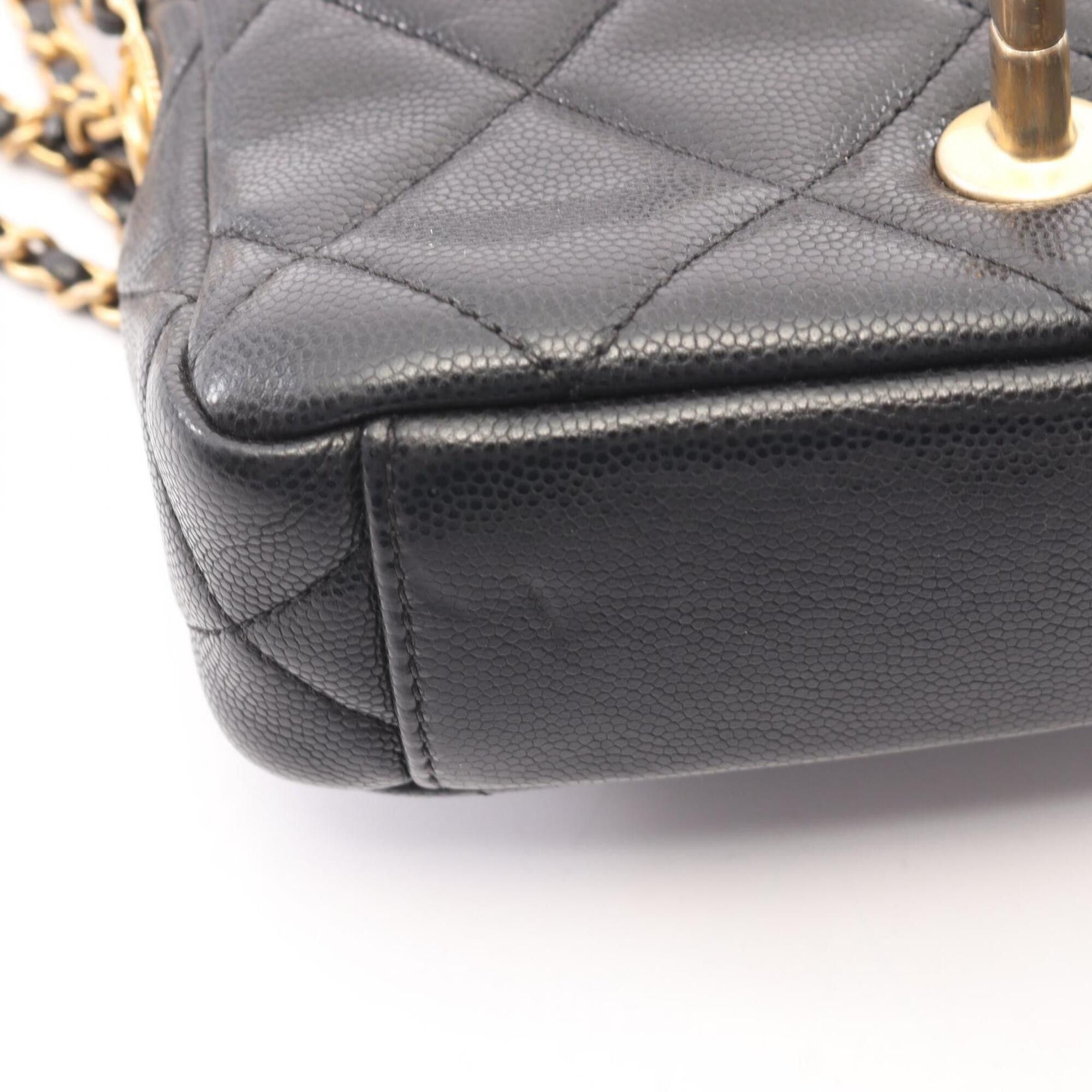 Chanel Chanel Matelassé Mini Flap Shoulder Bag/Handbag, Caviar Leather (Grained Calfskin), Women's, Black, AS3368 Size ONE SIZE - 7 Thumbnail