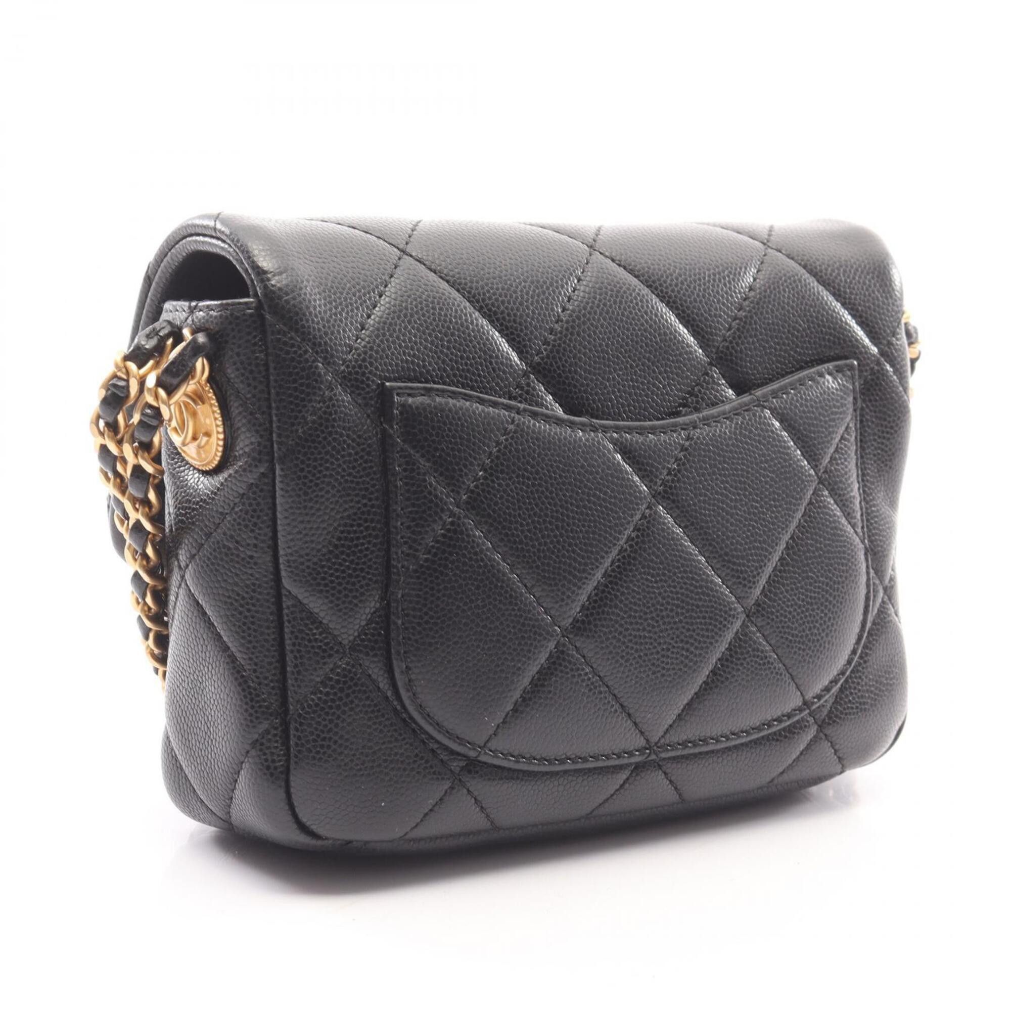 Chanel Chanel Matelassé Mini Flap Shoulder Bag/Handbag, Caviar Leather (Grained Calfskin), Women's, Black, AS3368 Size ONE SIZE - 2 Thumbnail
