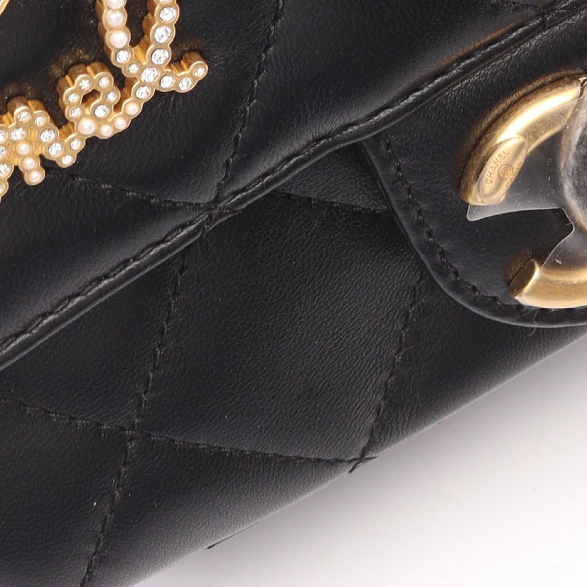 Chanel Chanel Matelassé Combination Hardware Shoulder Bag/Handbag, Lambskin Leather, Women's, Black Size ONE SIZE - 7 Thumbnail