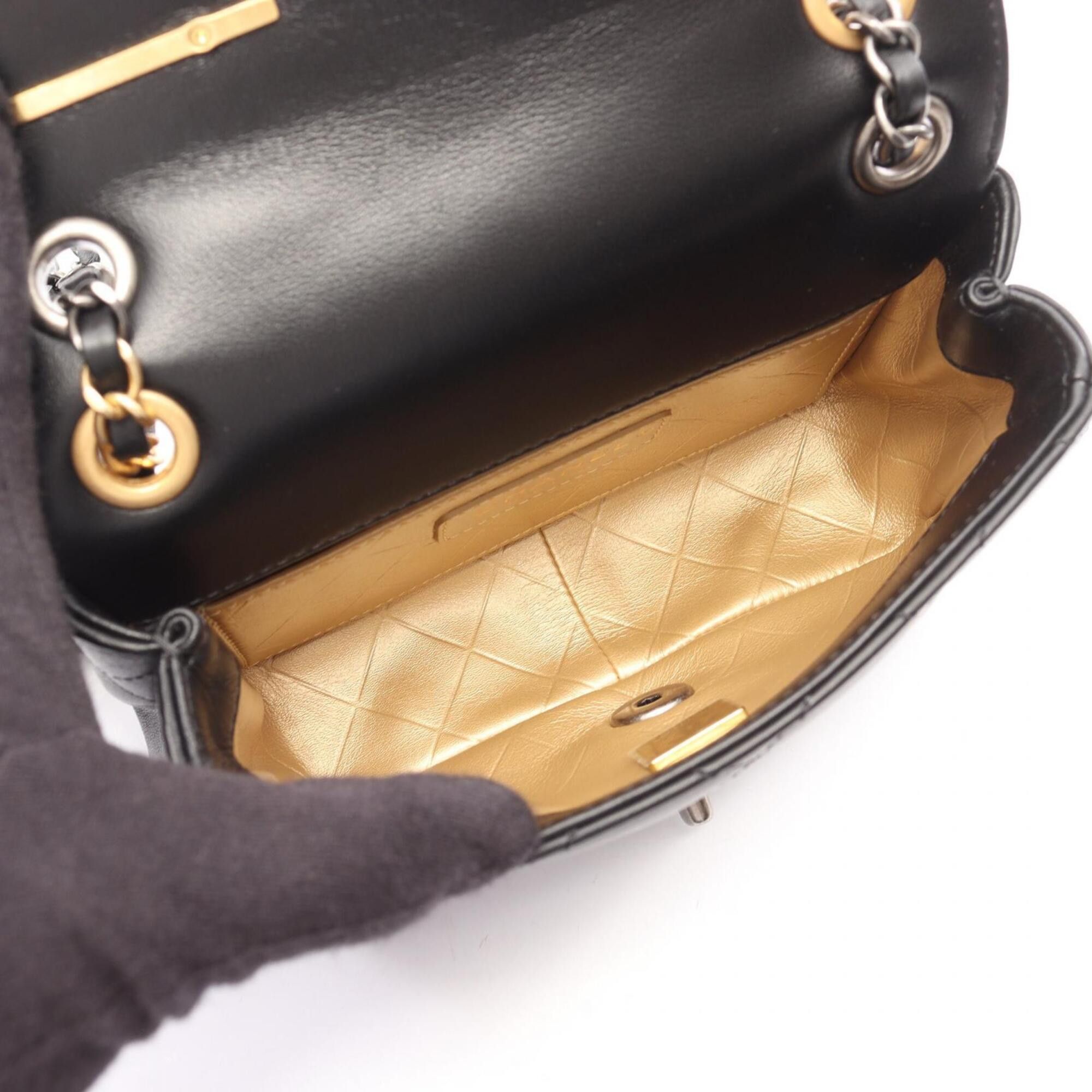 Chanel Chanel Matelassé Combination Hardware Shoulder Bag/Handbag, Lambskin Leather, Women's, Black Size ONE SIZE - 3 Thumbnail
