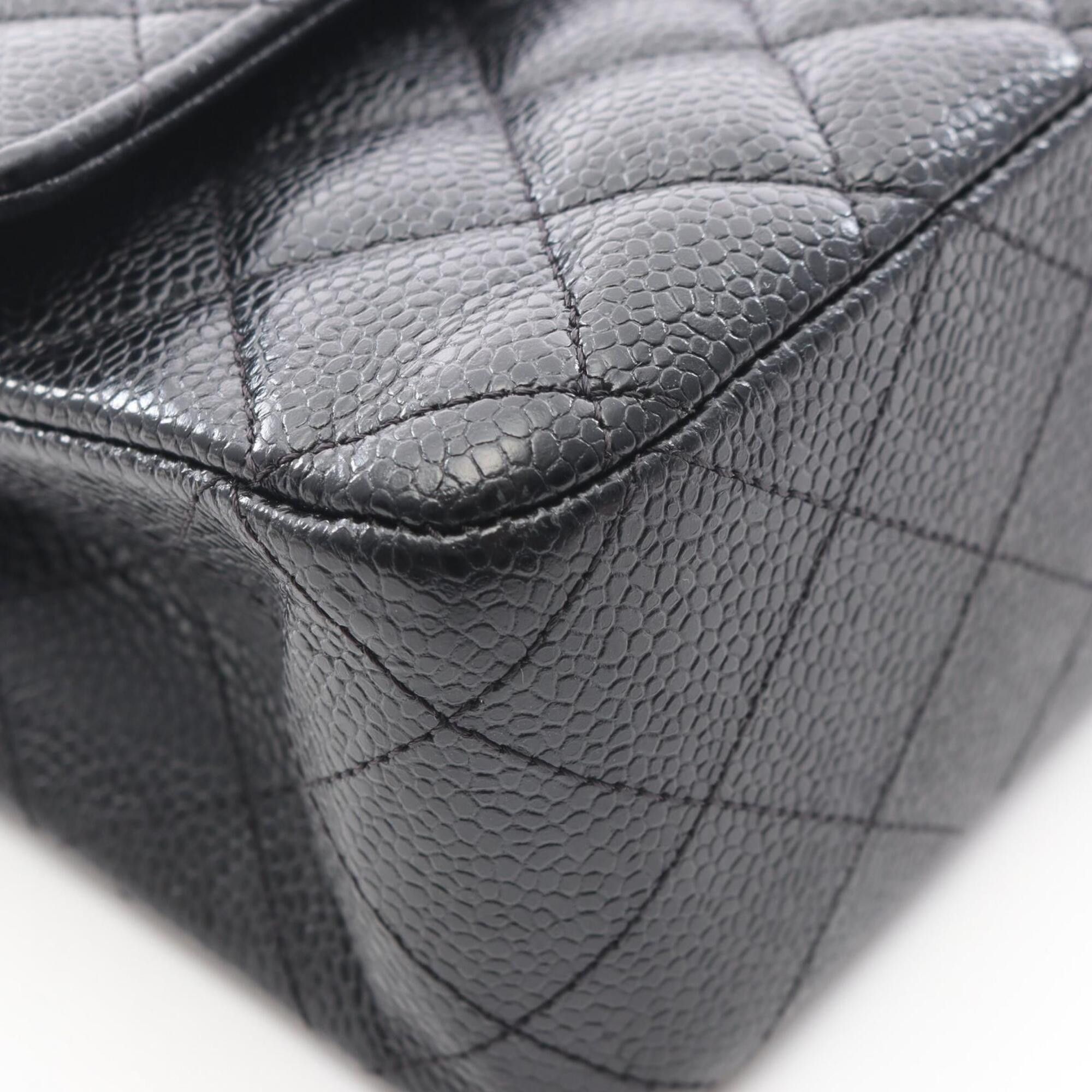 Chanel Chanel Matelassé Double Flap Shoulder Bag/Handbag, Caviar Leather (Grained Calfskin), Women's, Black Size ONE SIZE - 8 Thumbnail