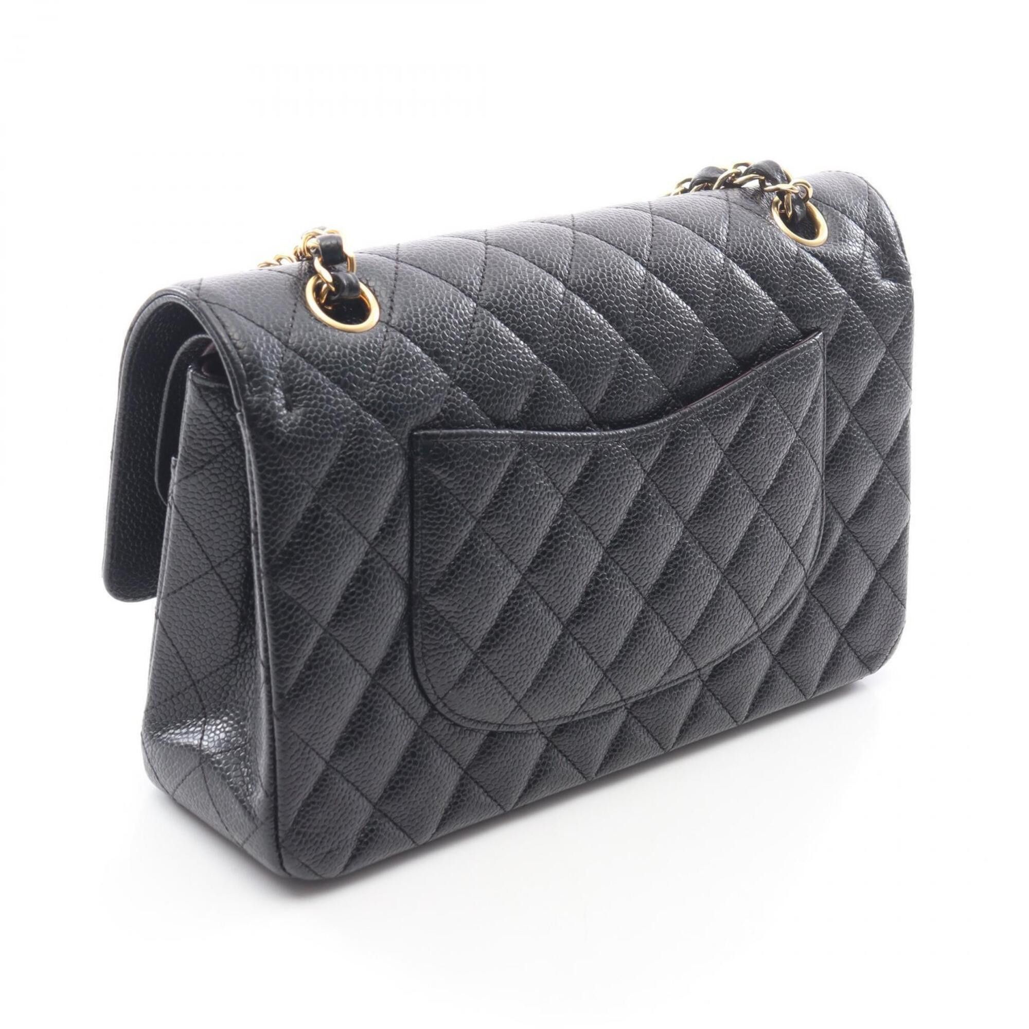 Chanel Chanel Matelassé Double Flap Shoulder Bag/Handbag, Caviar Leather (Grained Calfskin), Women's, Black Size ONE SIZE - 2 Thumbnail