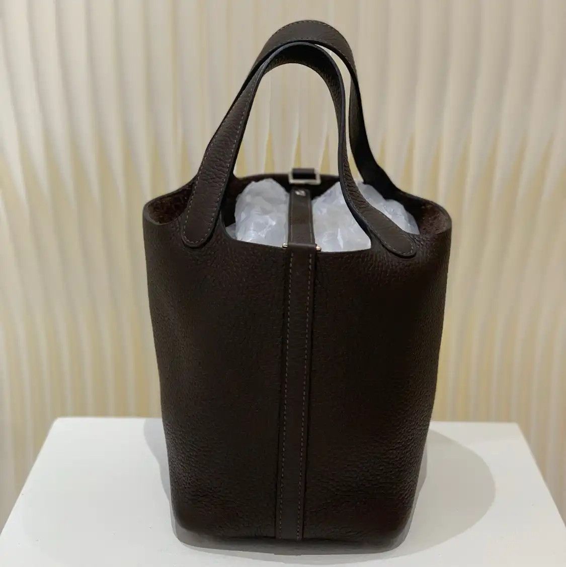 Hermes Hermes Picotin Lock 18 ebonycowhide leather handbag silver hardware B Size ONE SIZE - 3 Thumbnail
