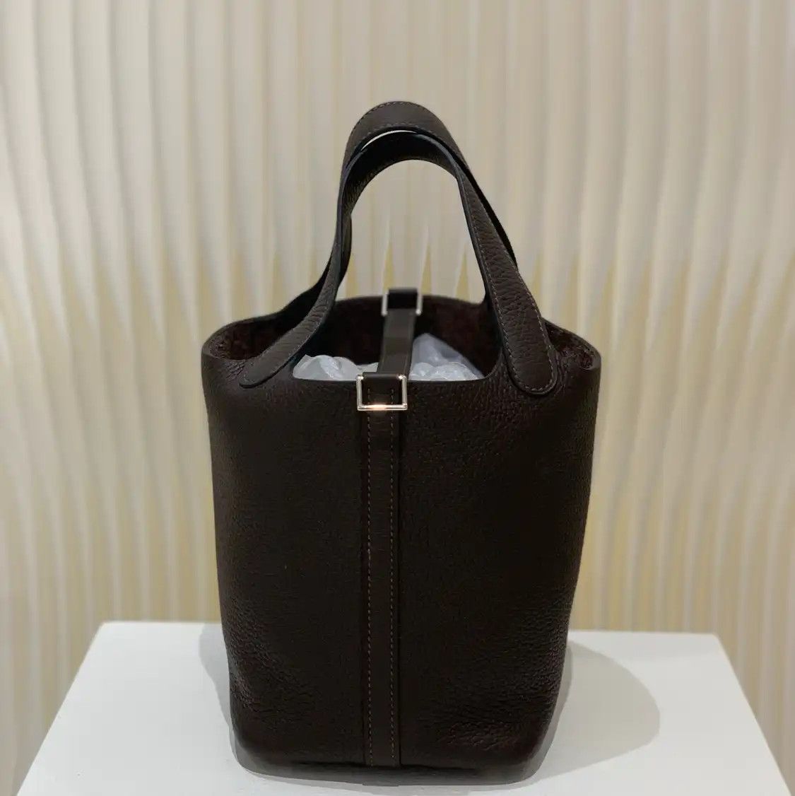 Hermes Hermes Picotin Lock 18 ebonycowhide leather handbag silver hardware B Size ONE SIZE - 2 Thumbnail