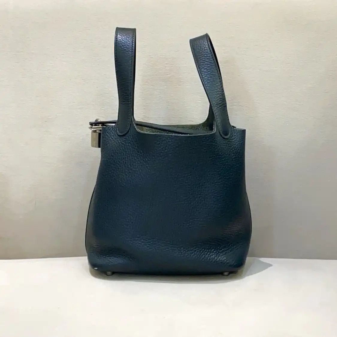Hermes Hermes Picotin Lock 18 Vert Cypres Clemence cowhide leather picotin shoulder bag Size ONE SIZE - 3 Thumbnail