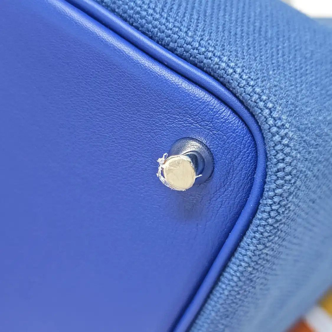 Hermes Hermes Picotin Cargo 18 French Blue canvas handbag silver hardware U Full Access Size ONE SIZE - 11 Thumbnail