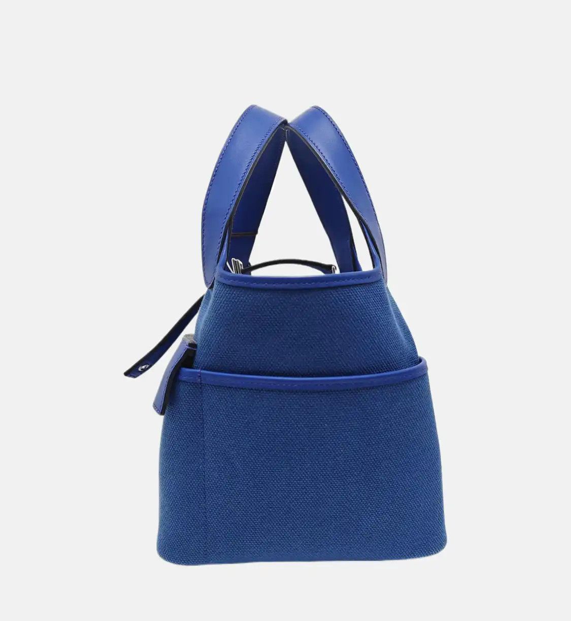 Hermes Hermes Picotin Cargo 18 French Blue canvas handbag silver hardware U Full Access Size ONE SIZE - 3 Thumbnail