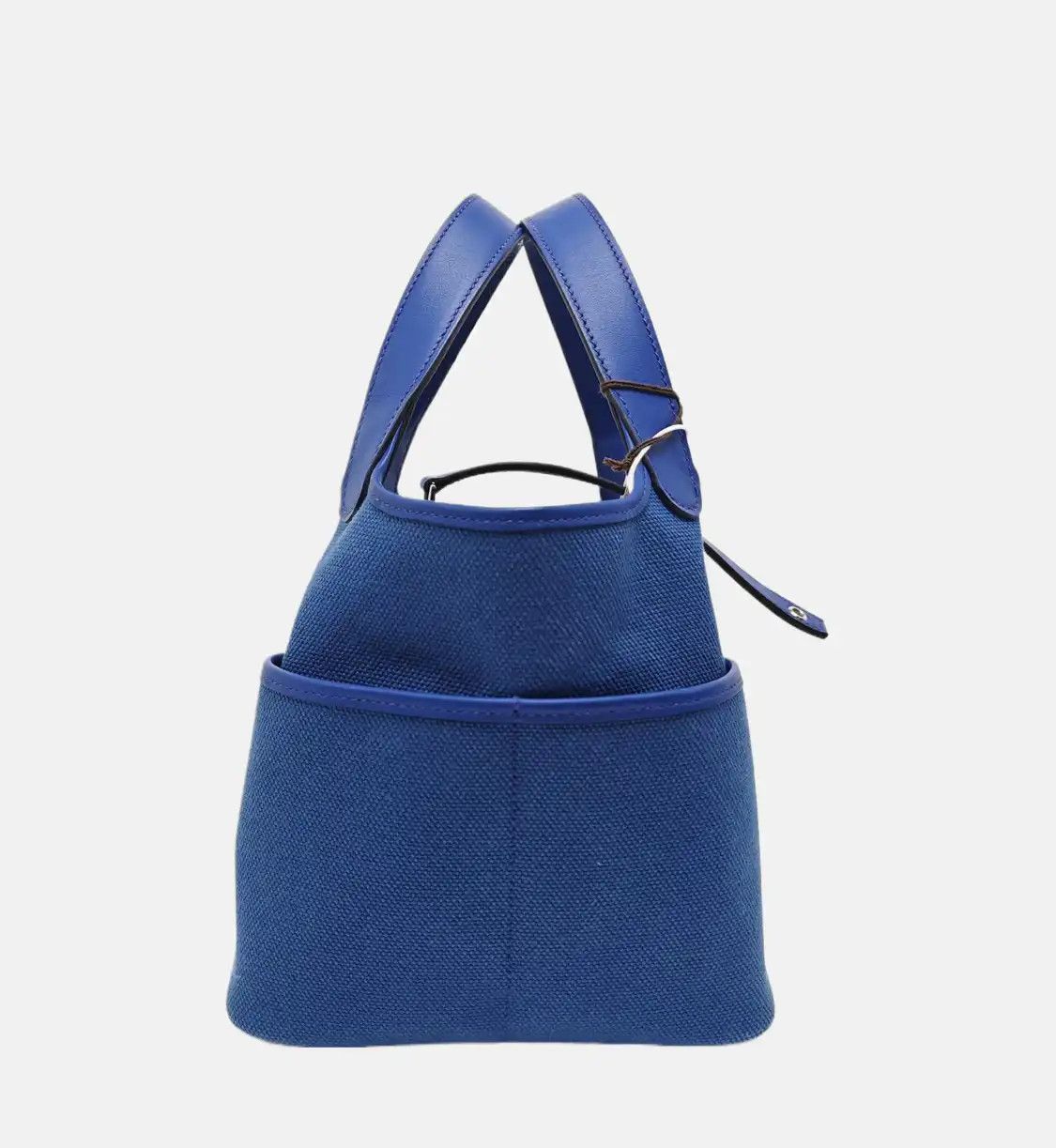 Hermes Hermes Picotin Cargo 18 French Blue canvas handbag silver hardware U Full Access Size ONE SIZE - 4 Thumbnail